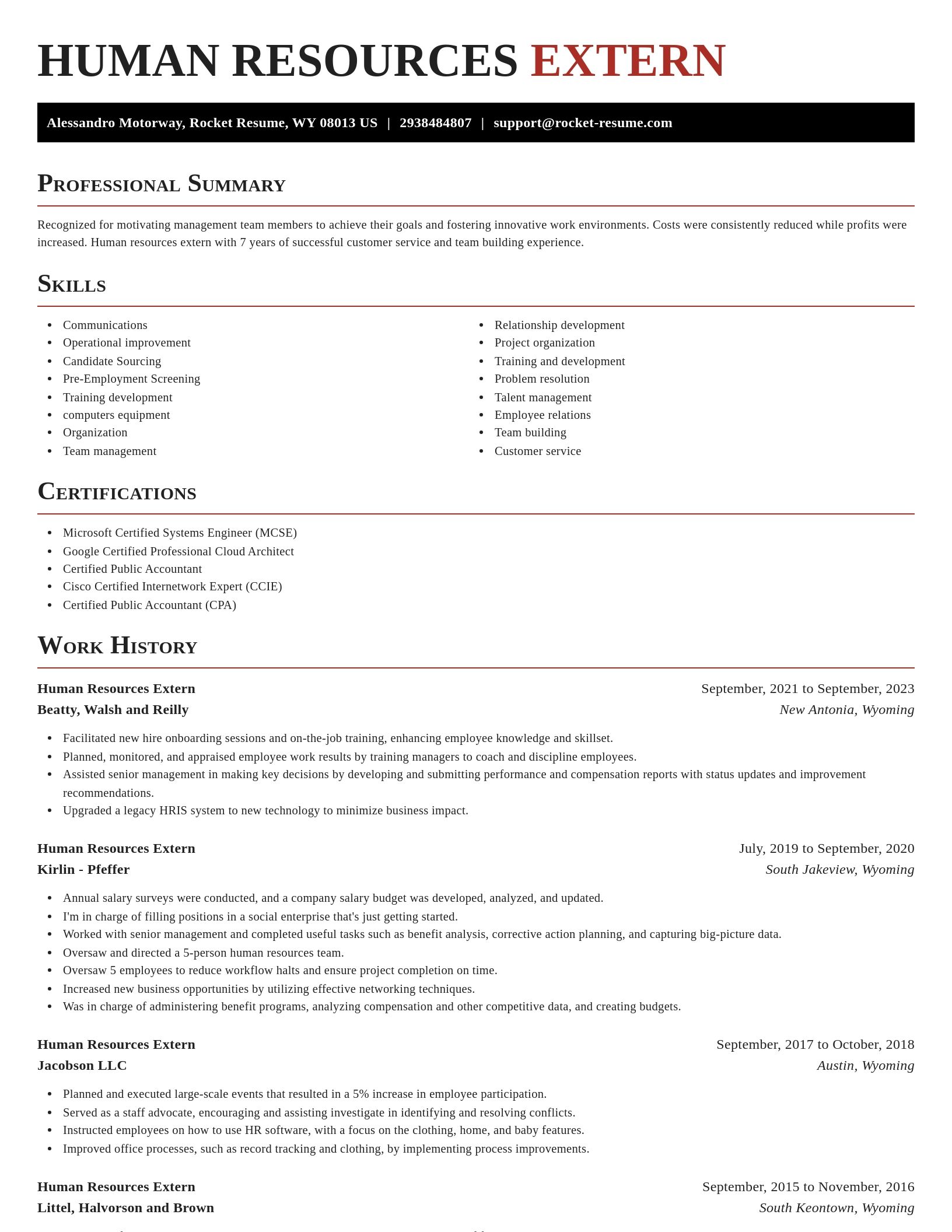 Exquisite resume template