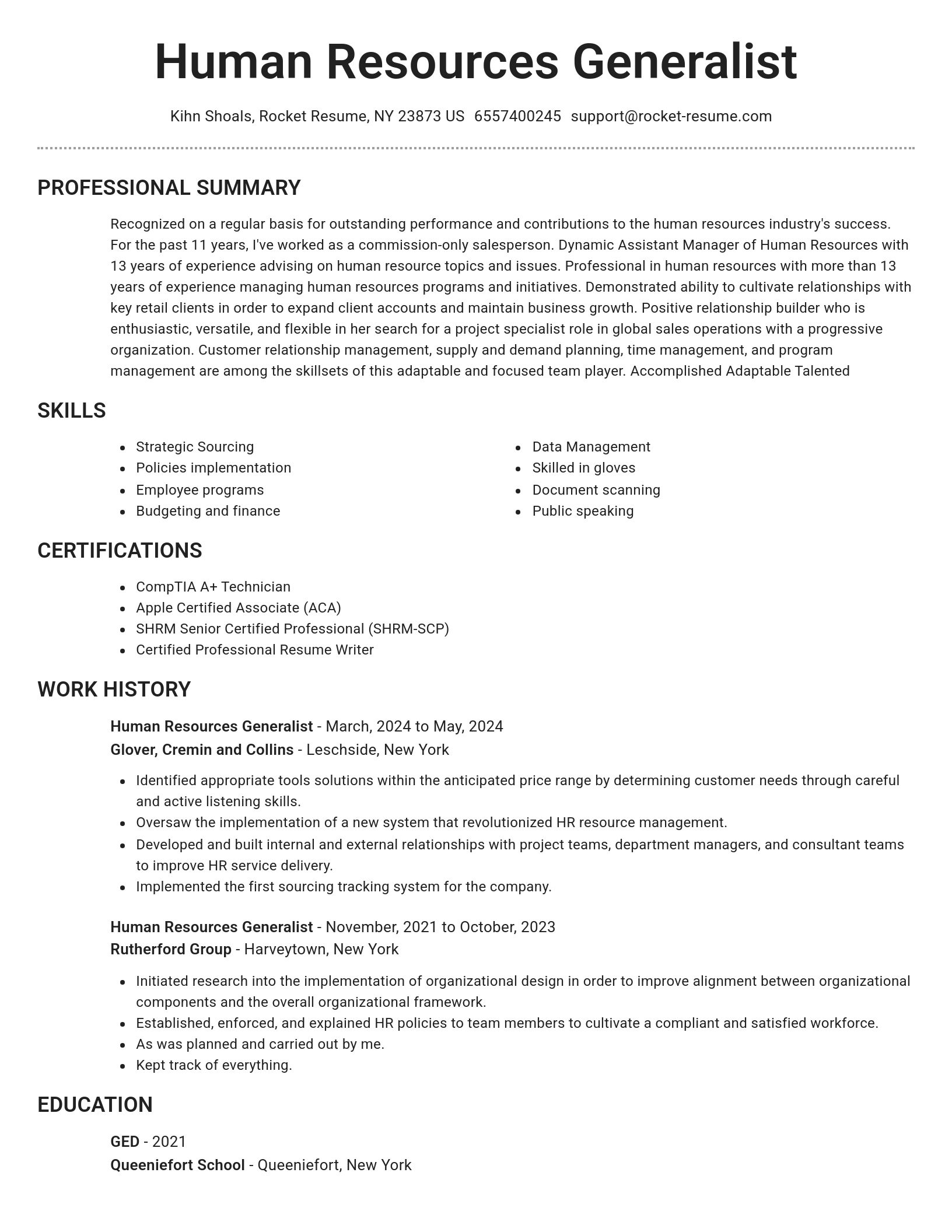 Brilliant resume template