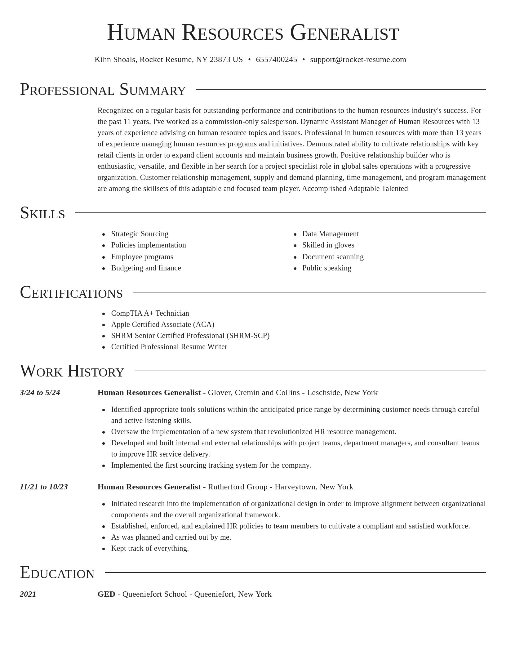 Director resume template