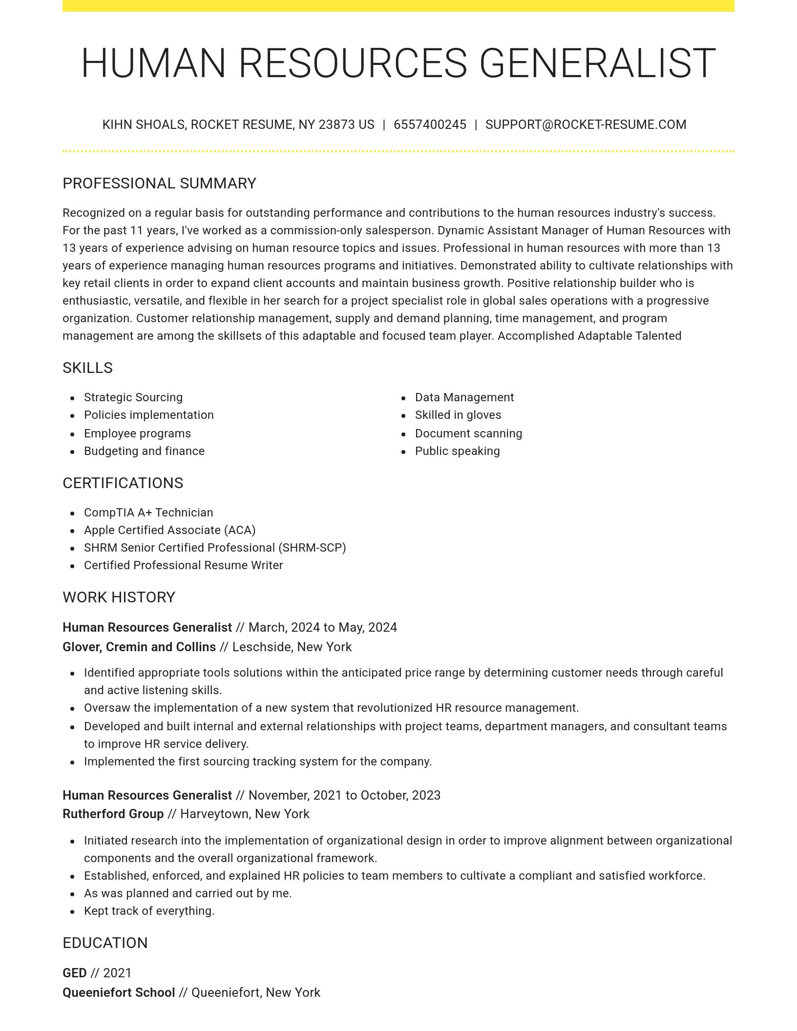 Grand resume template