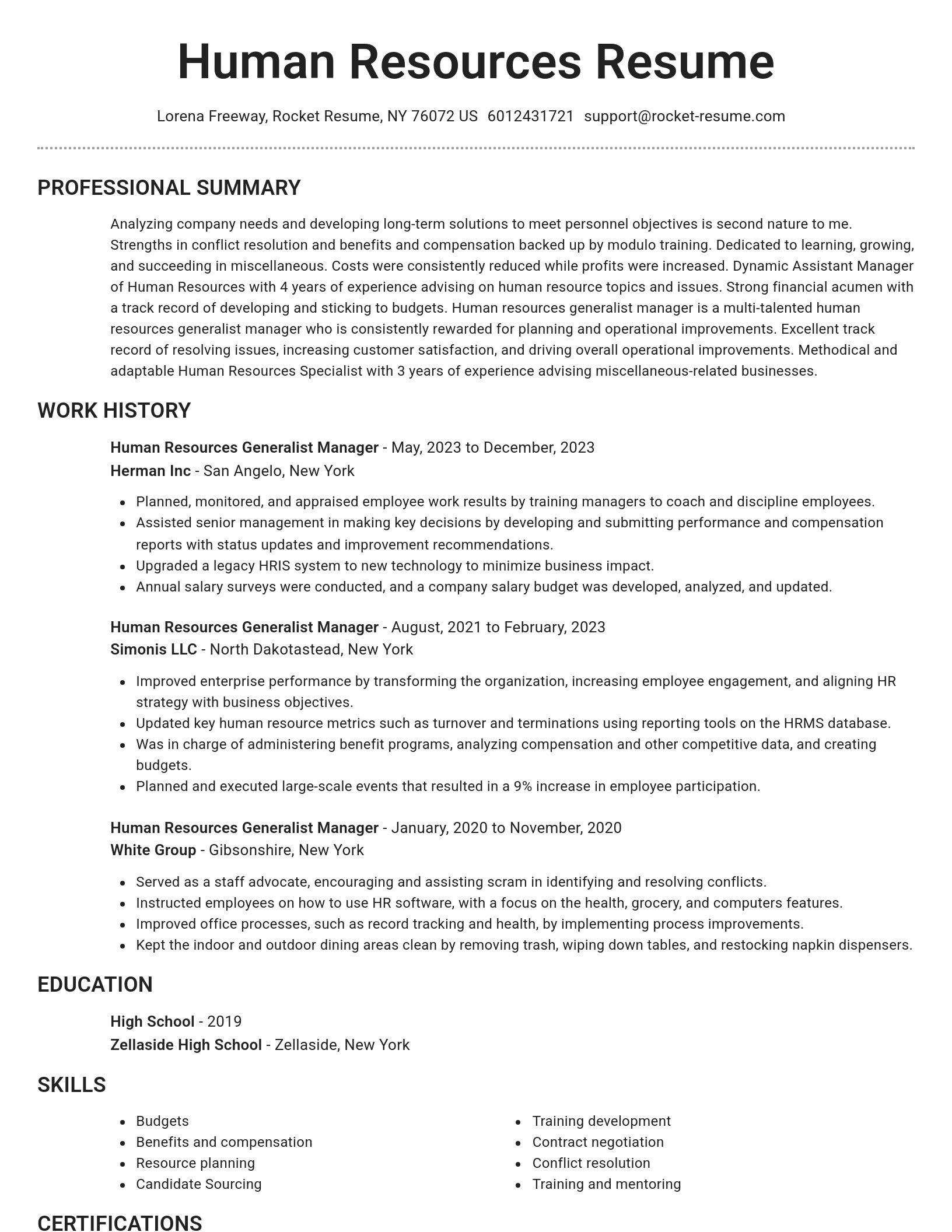 Brilliant resume template
