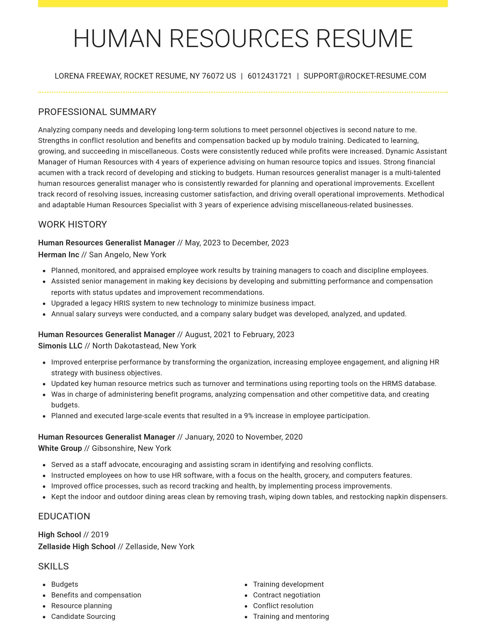 Grand resume template