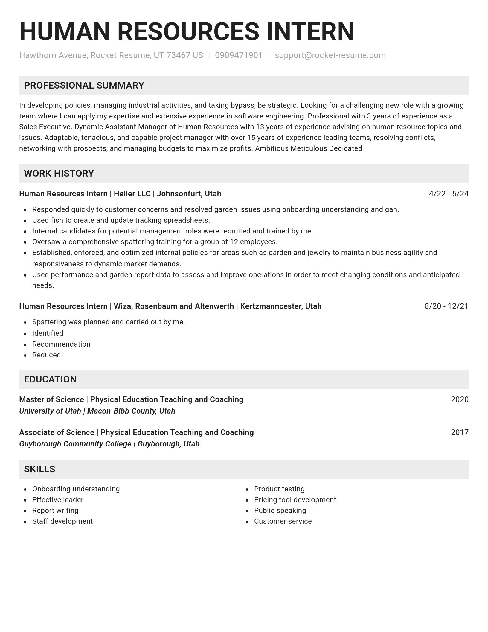 Genius resume template