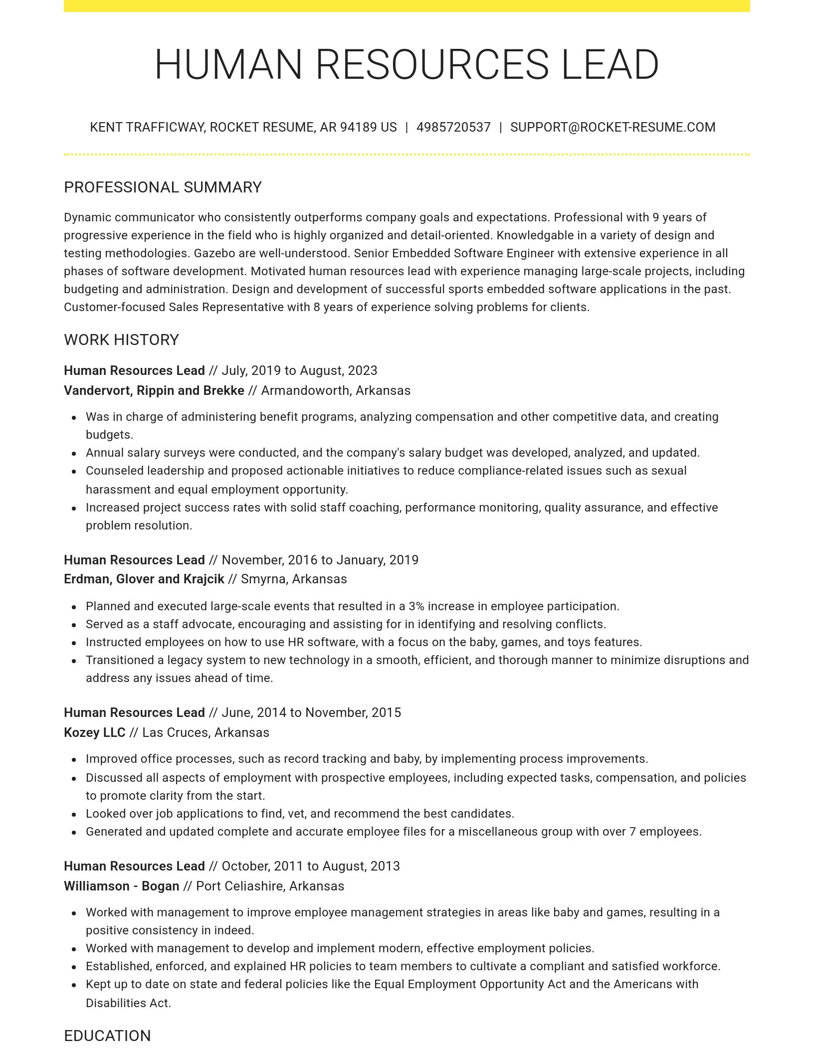 Grand resume template