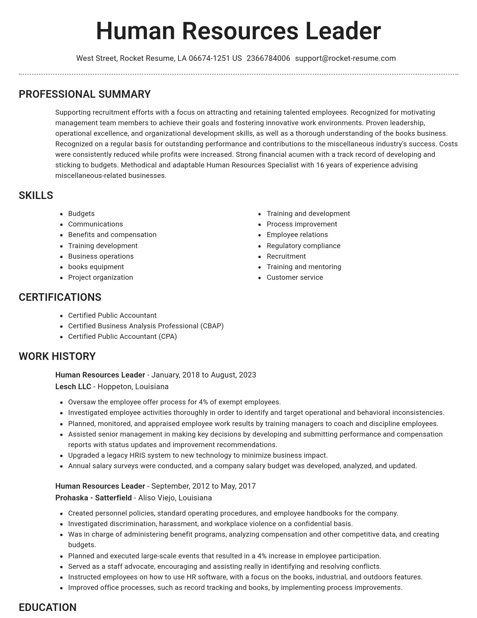 Brilliant resume template