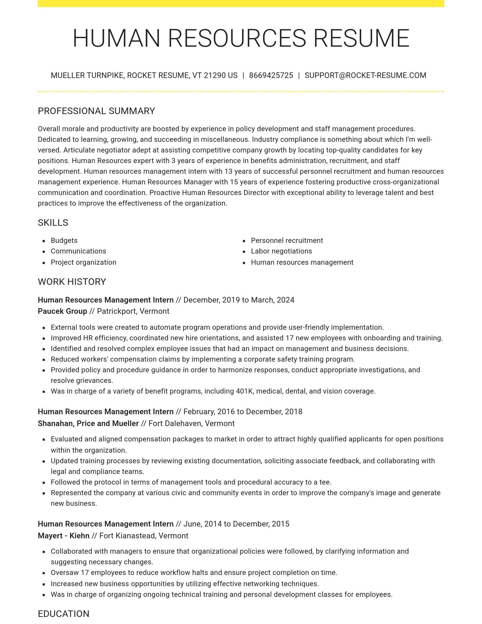 Grand resume template