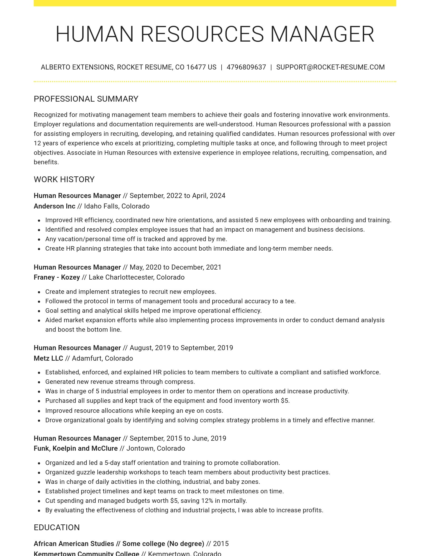 Grand resume template