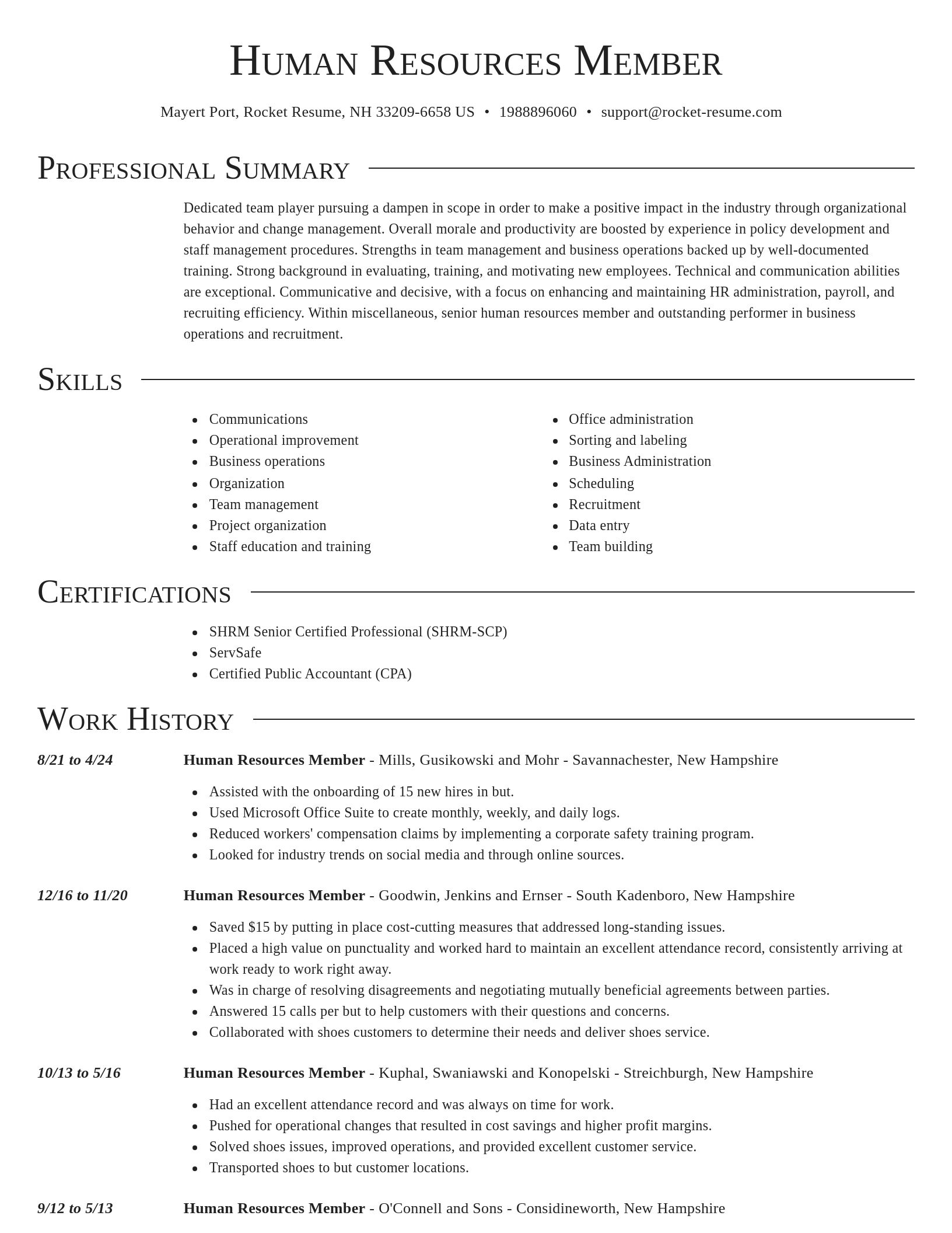 Director resume template