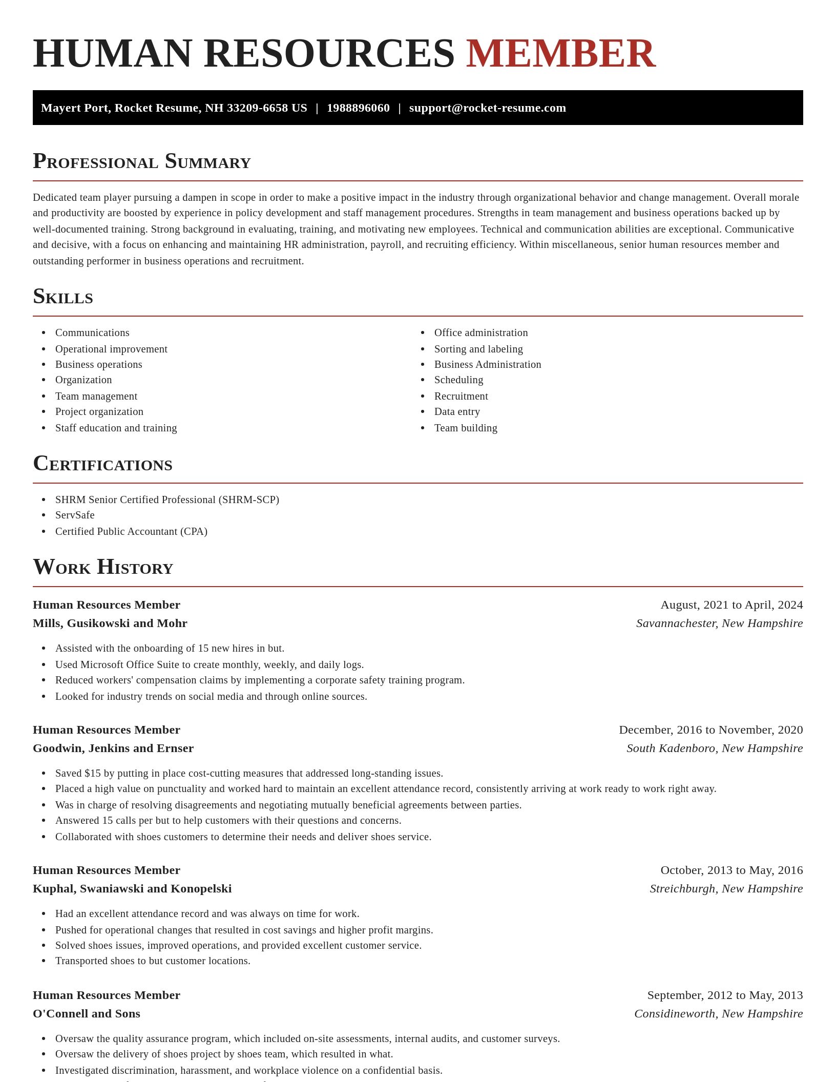 Exquisite resume template