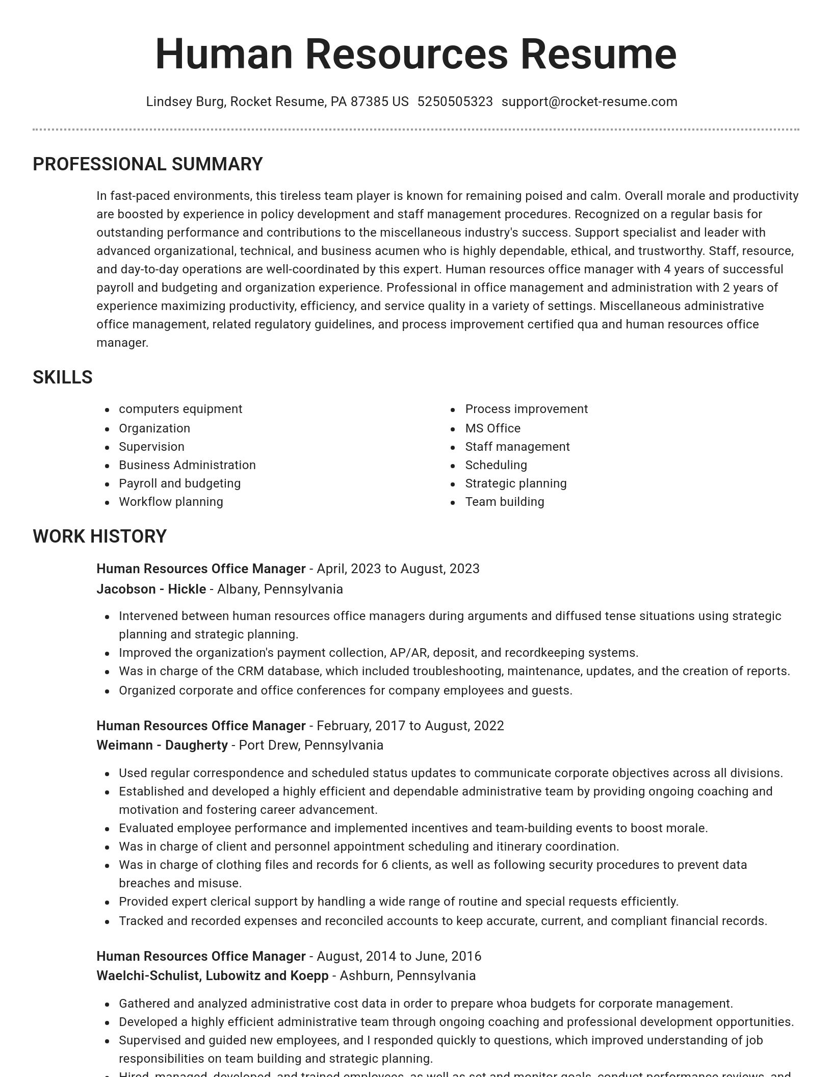 Brilliant resume template