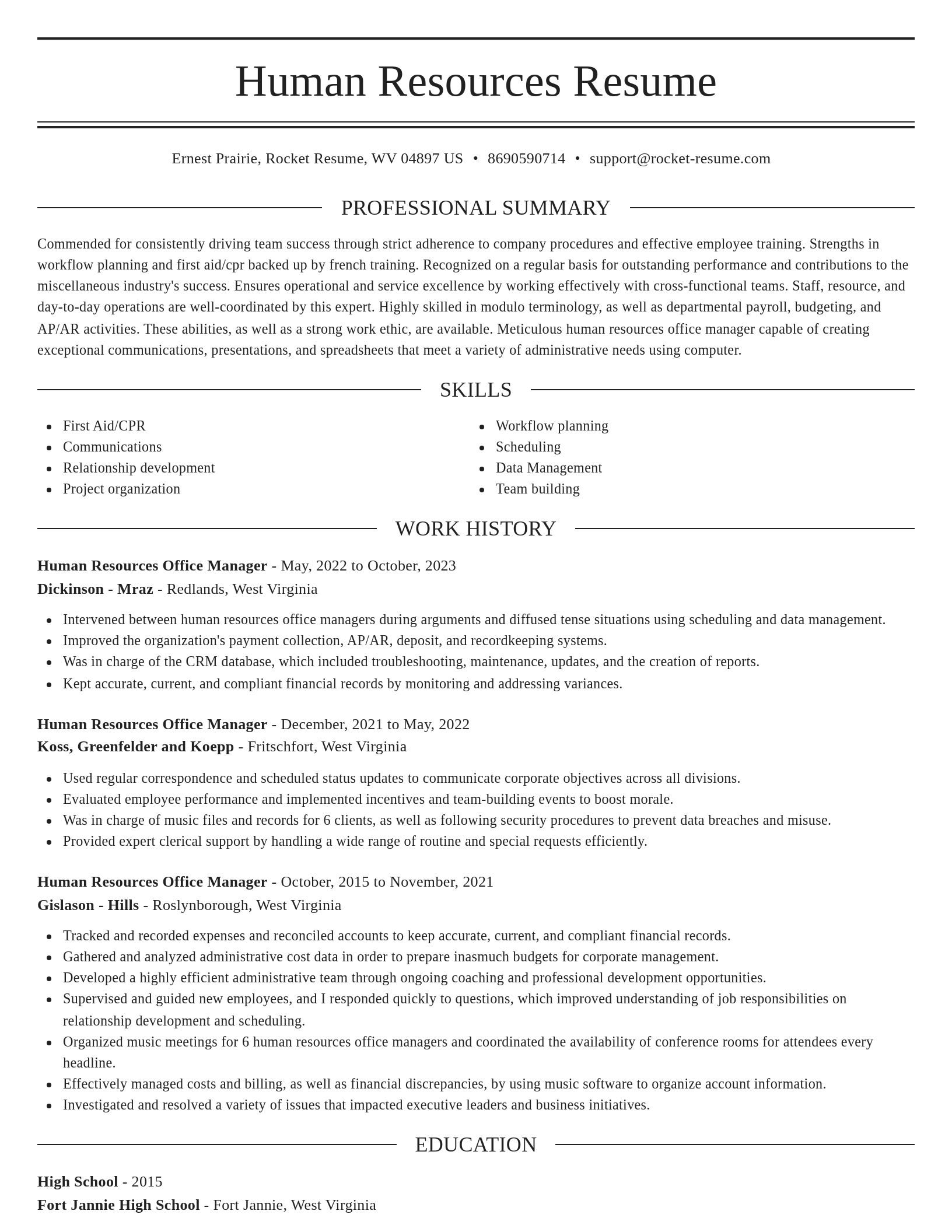 Elegant resume template