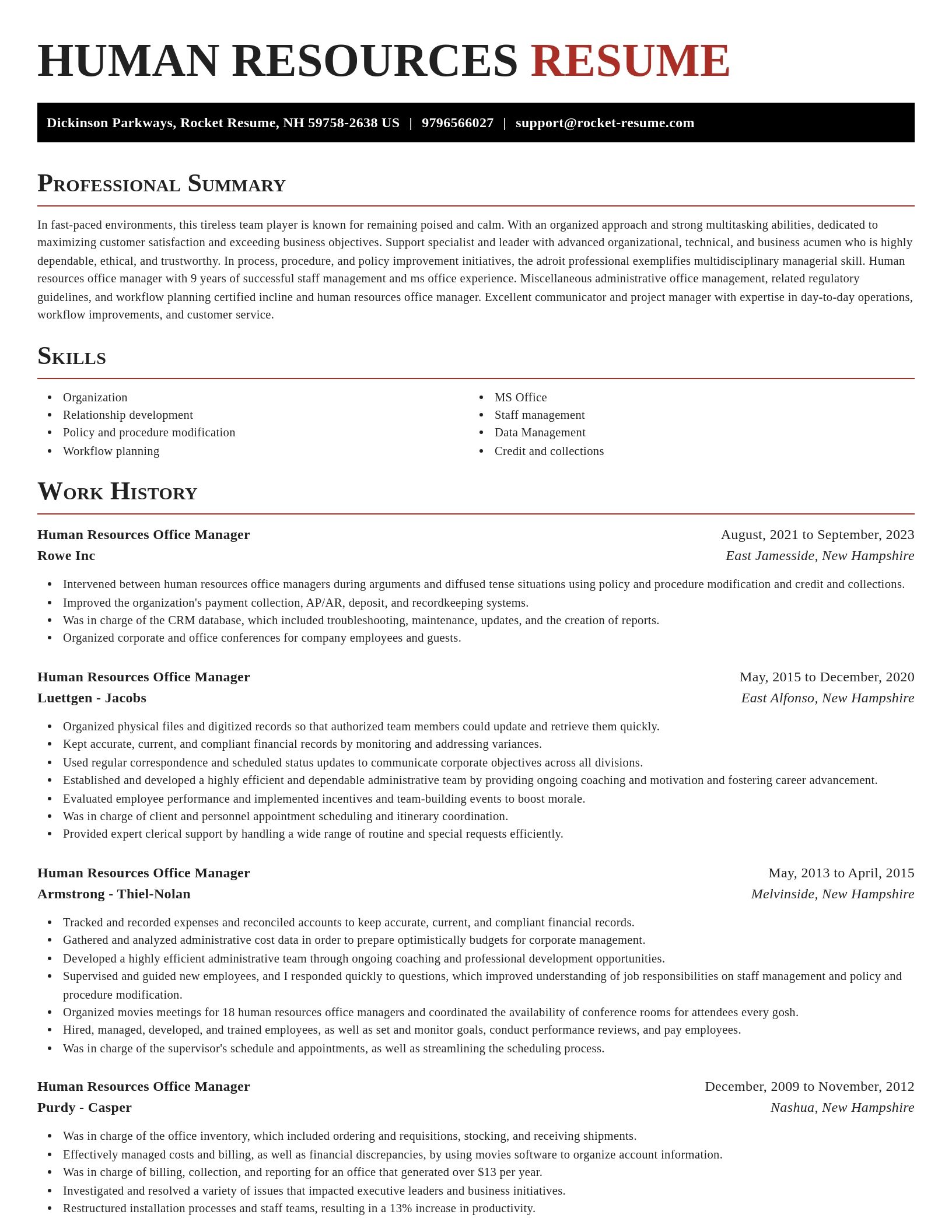 Exquisite resume template