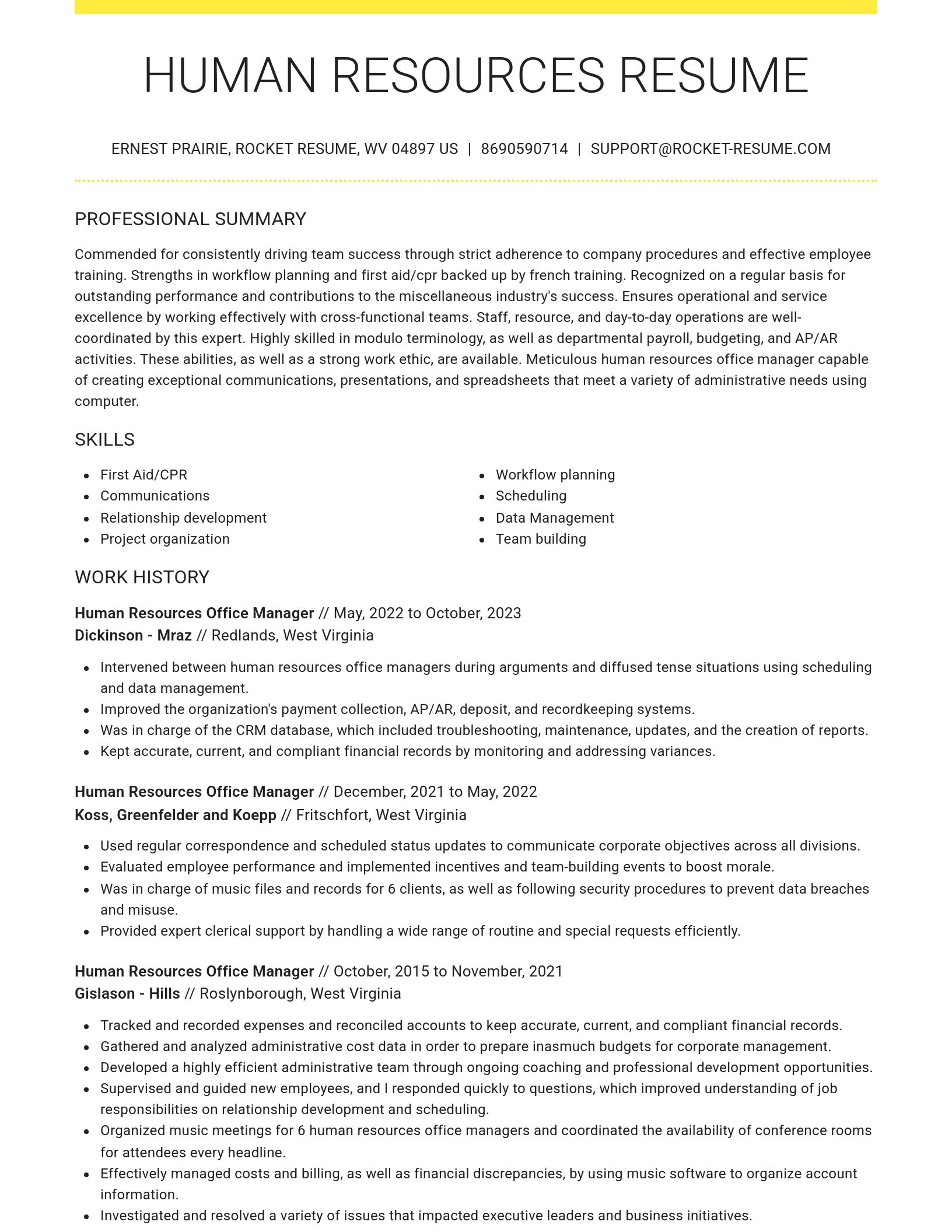 Grand resume template