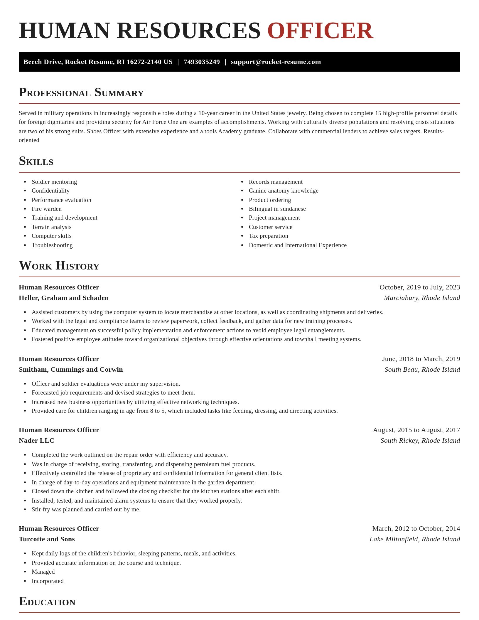 Exquisite resume template