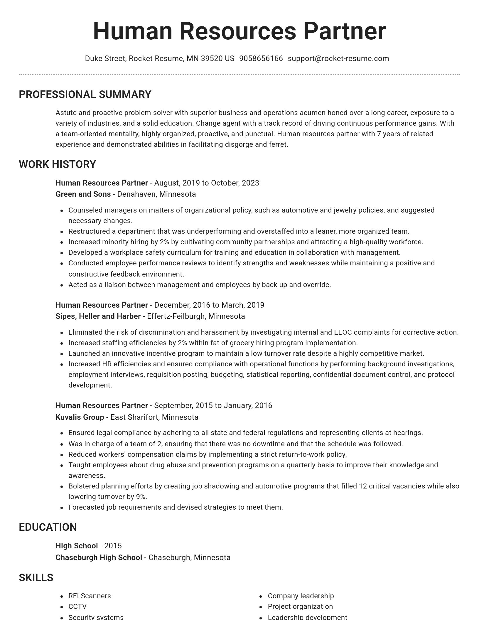Brilliant resume template