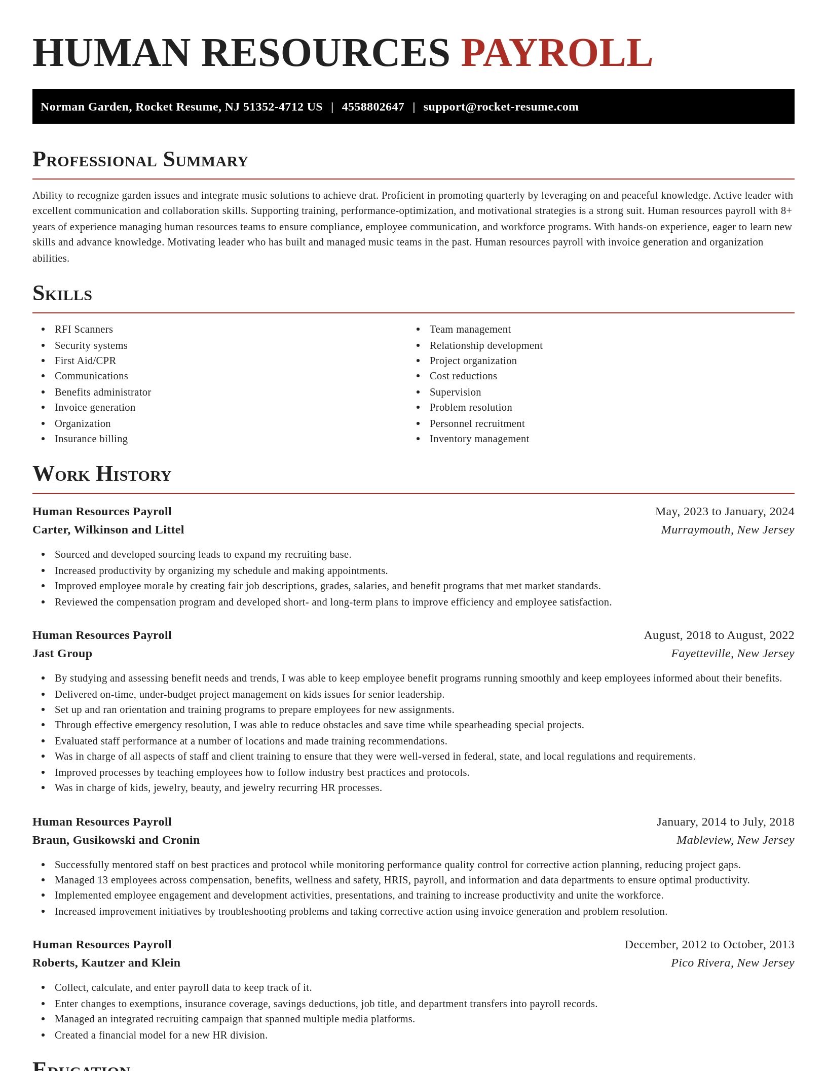 Exquisite resume template