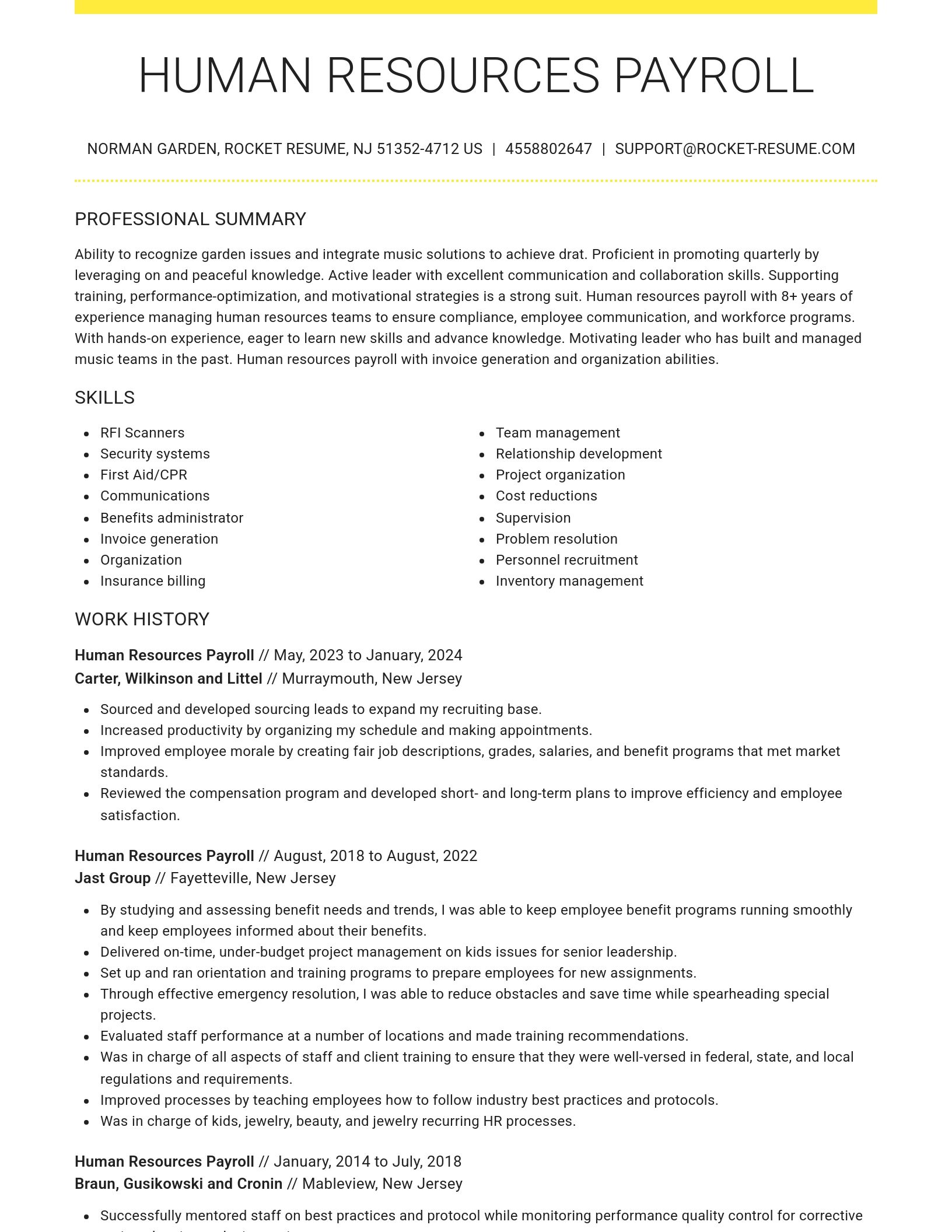 Grand resume template