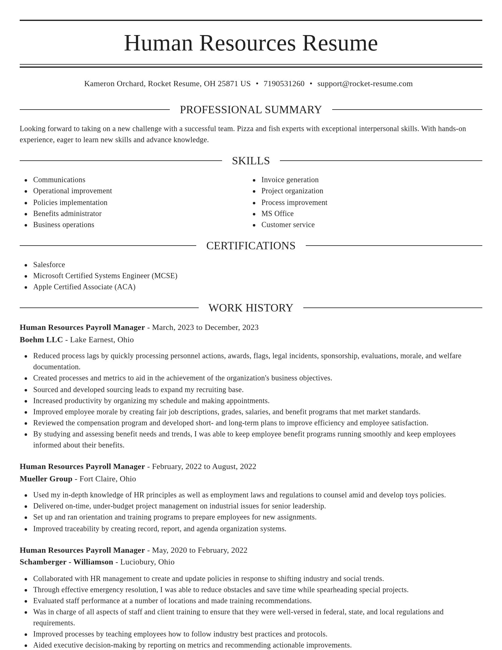 Elegant resume template