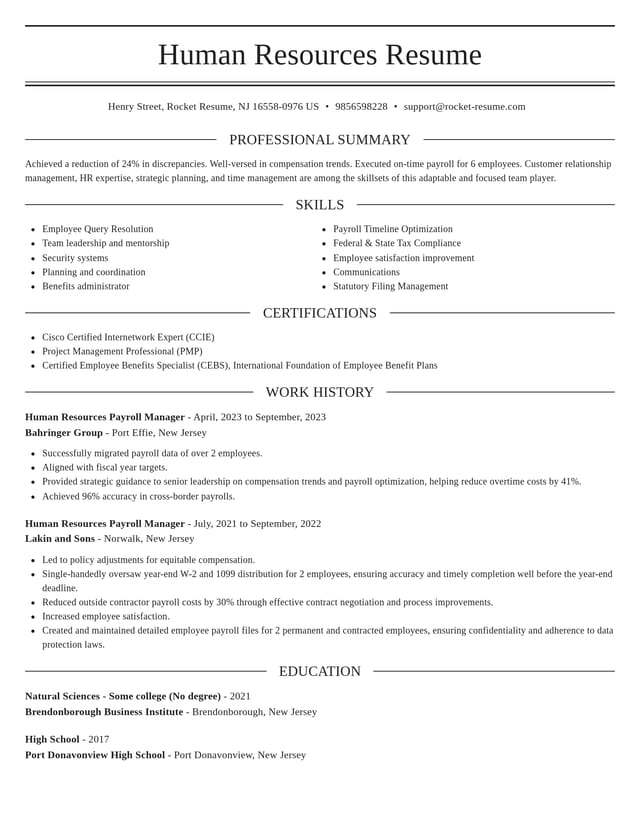 Elegant resume template
