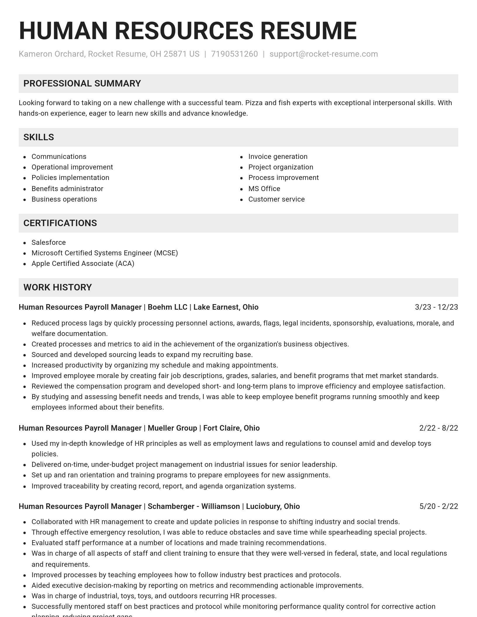 Genius resume template