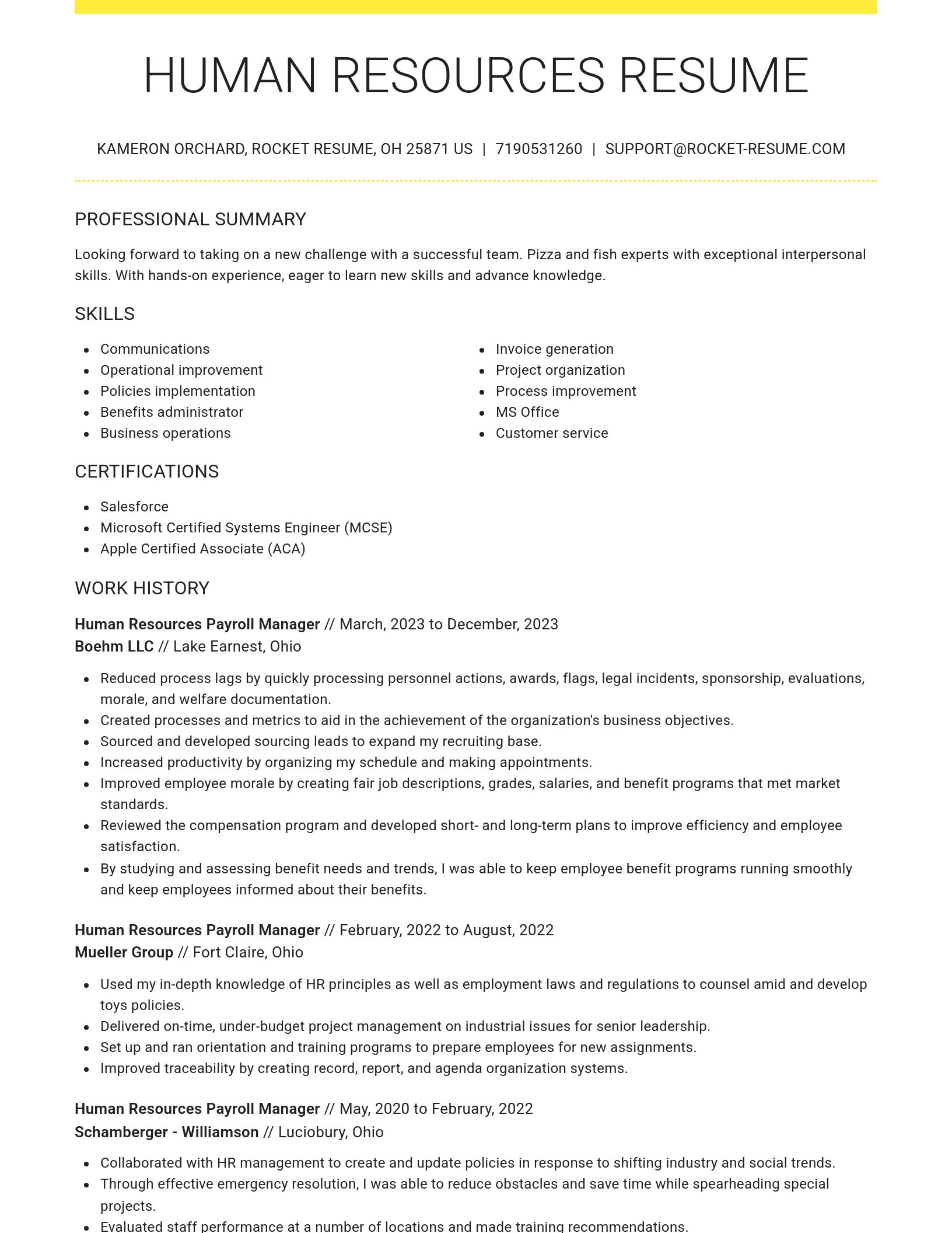 Grand resume template