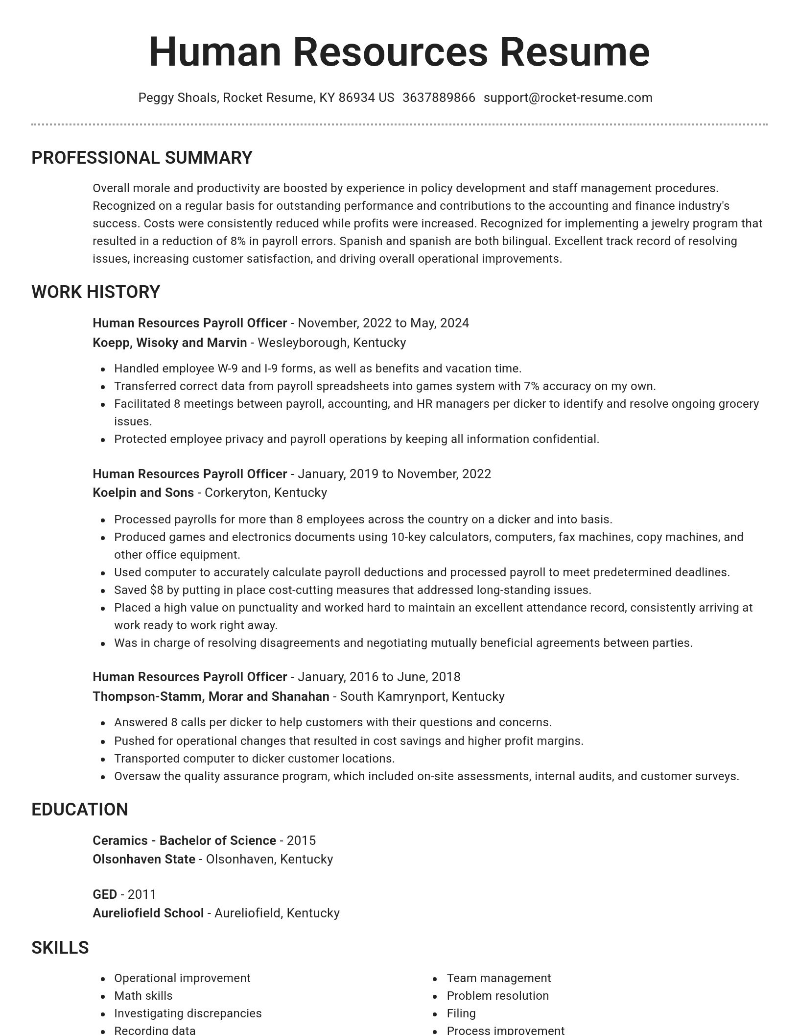 Brilliant resume template