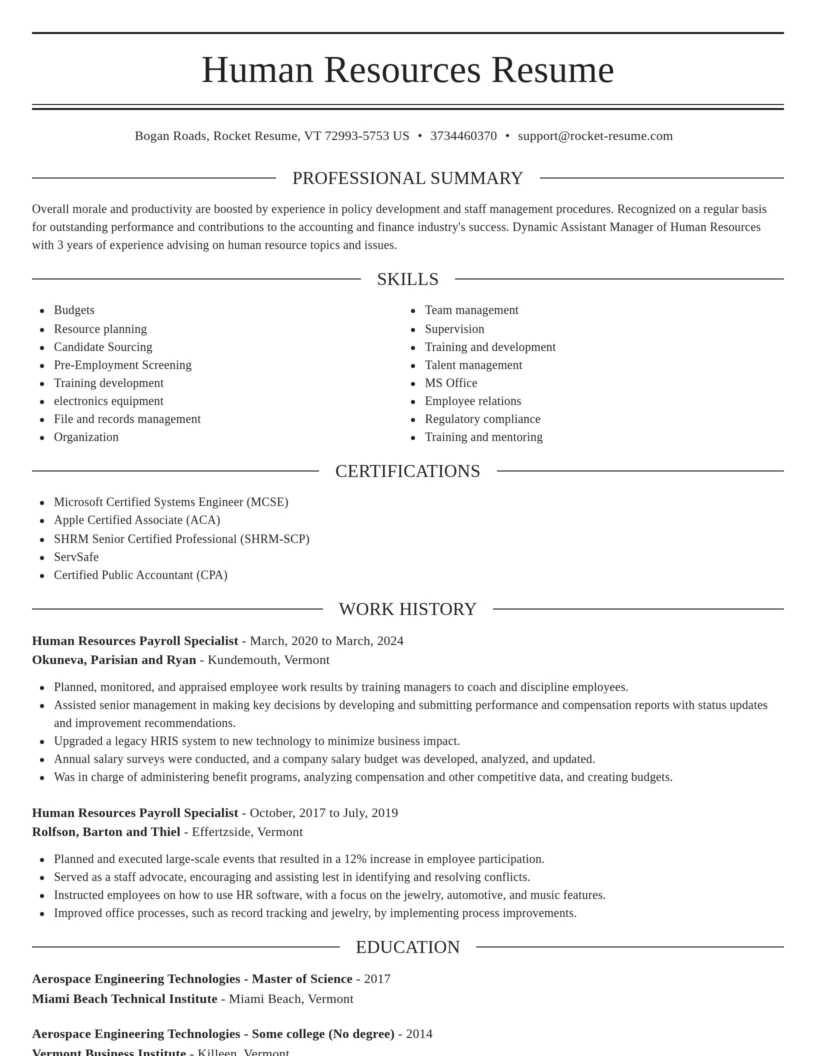 Elegant resume template