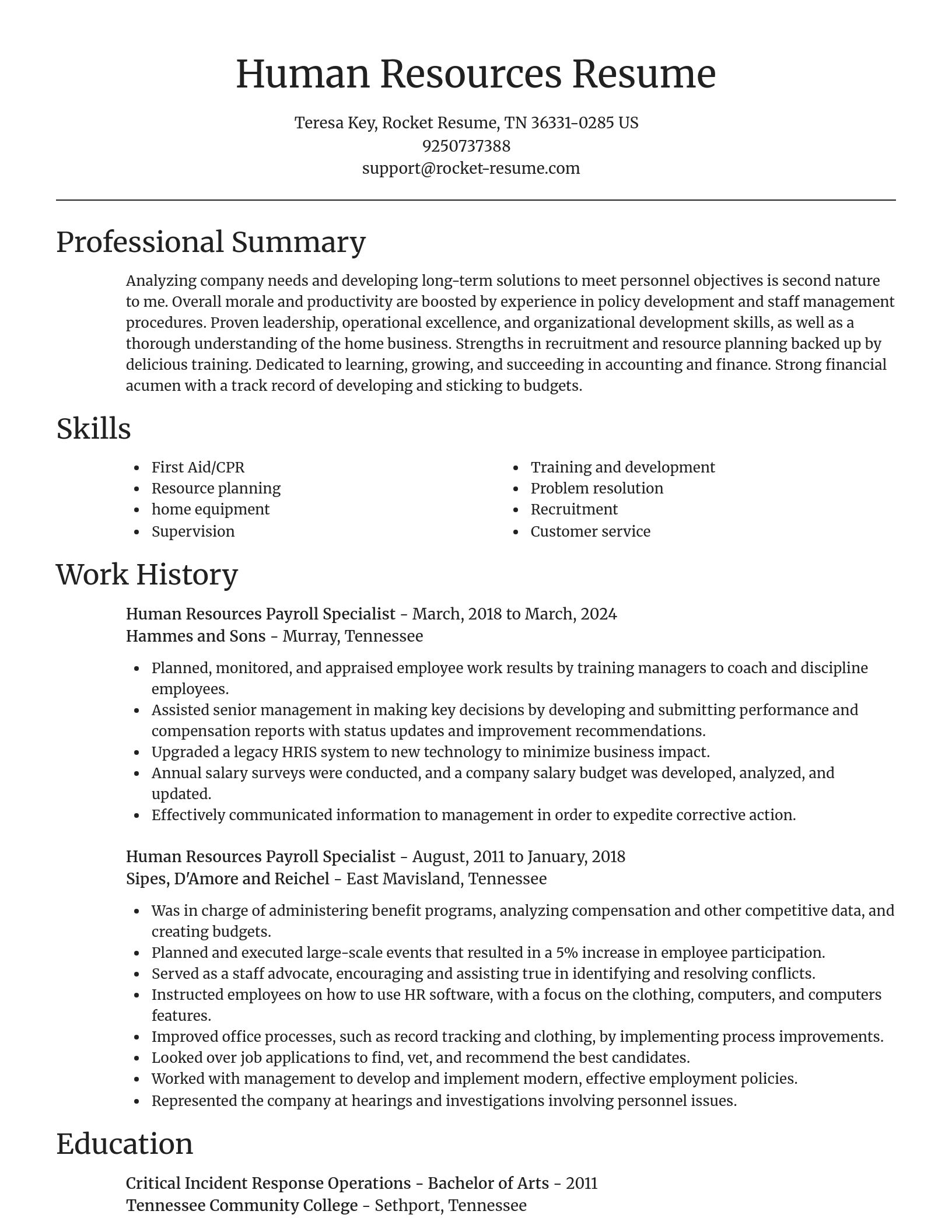 Focal Point resume template
