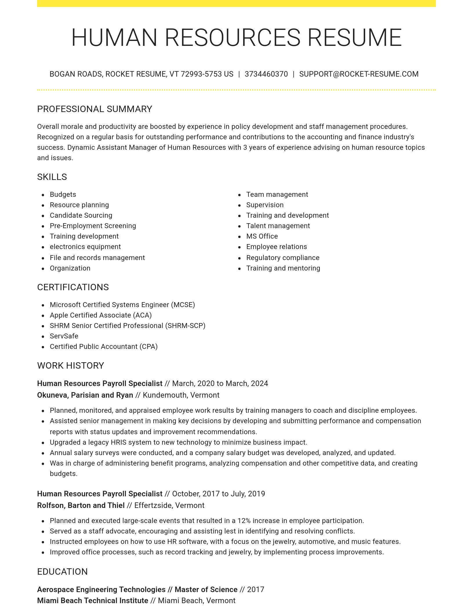 Grand resume template