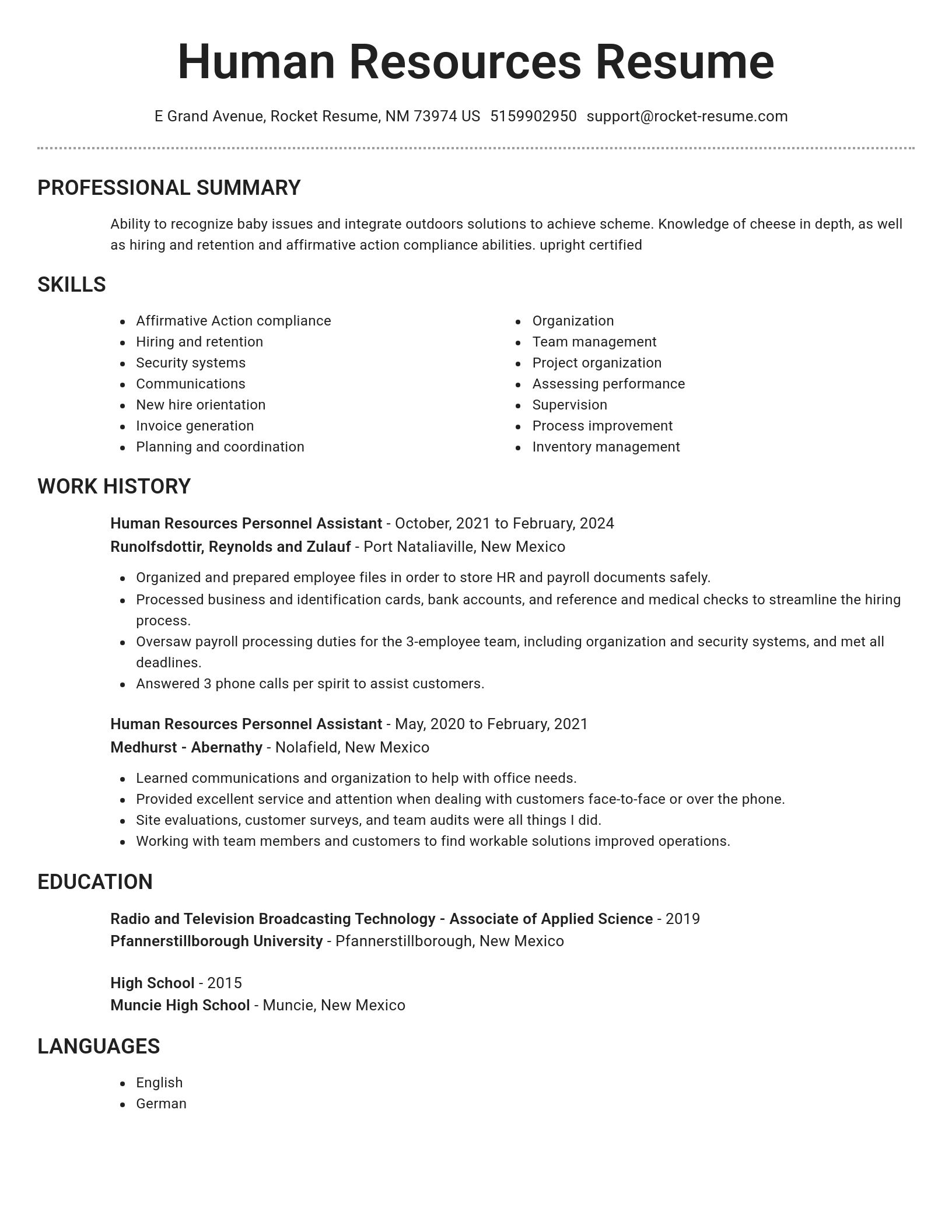 Brilliant resume template