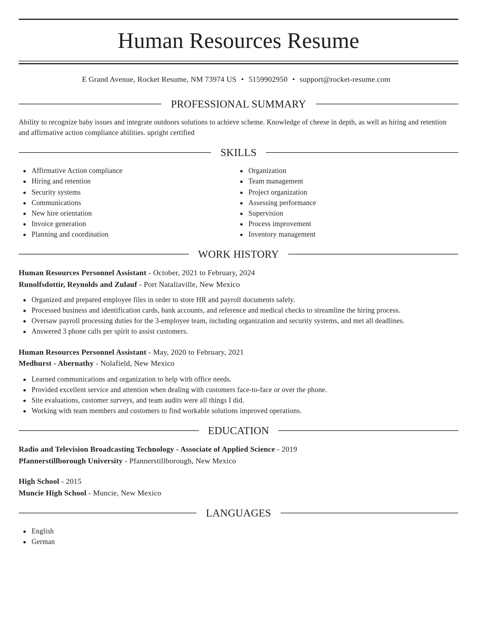 Elegant resume template