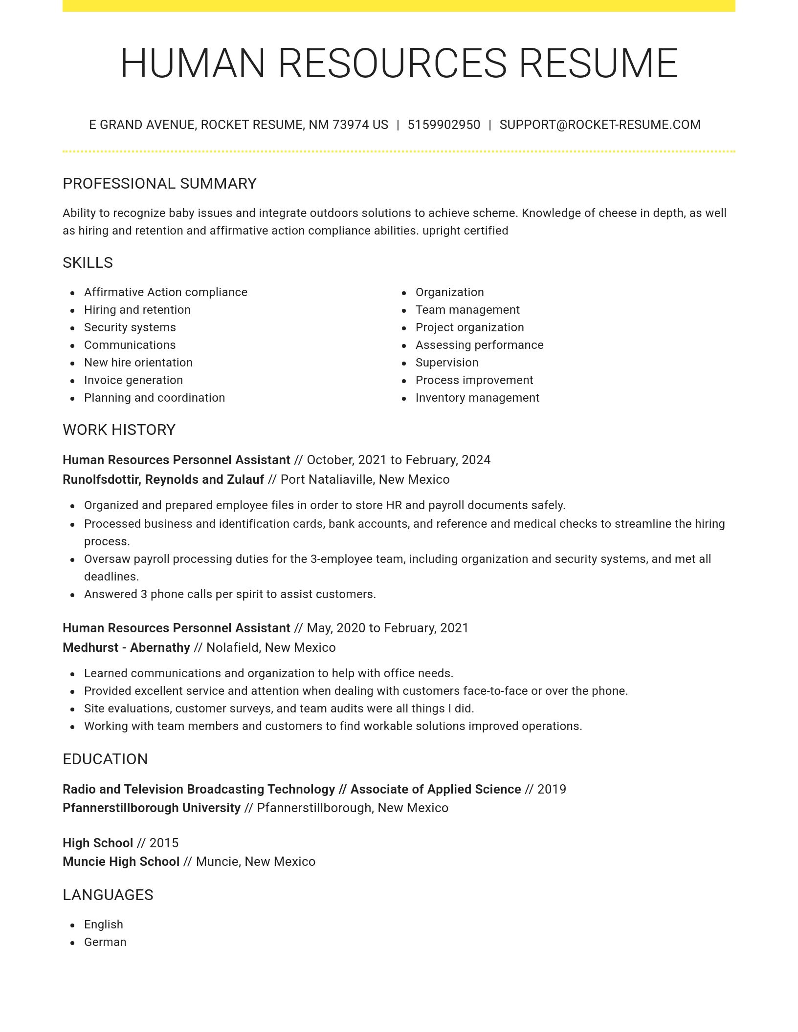 Grand resume template