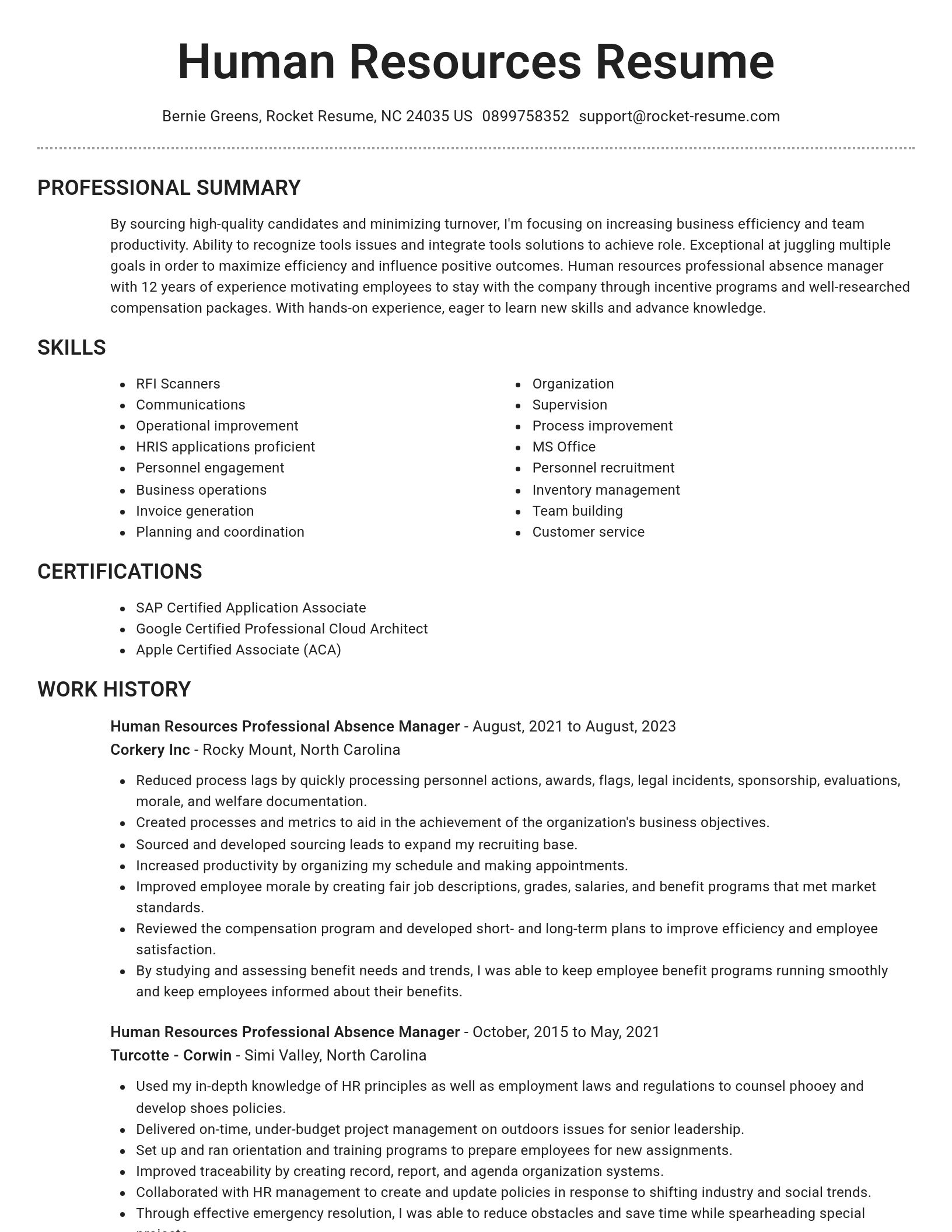 Brilliant resume template