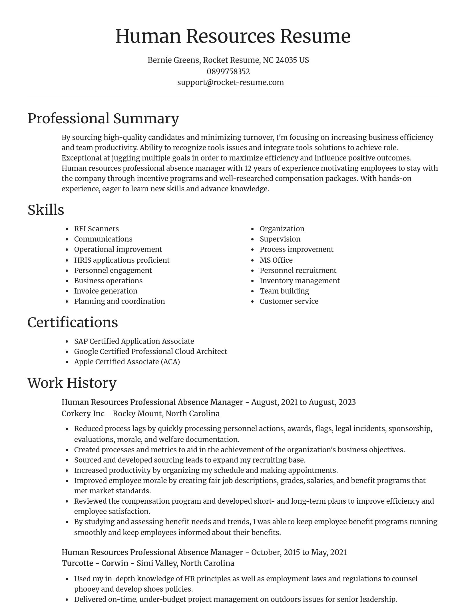 Focal Point resume template