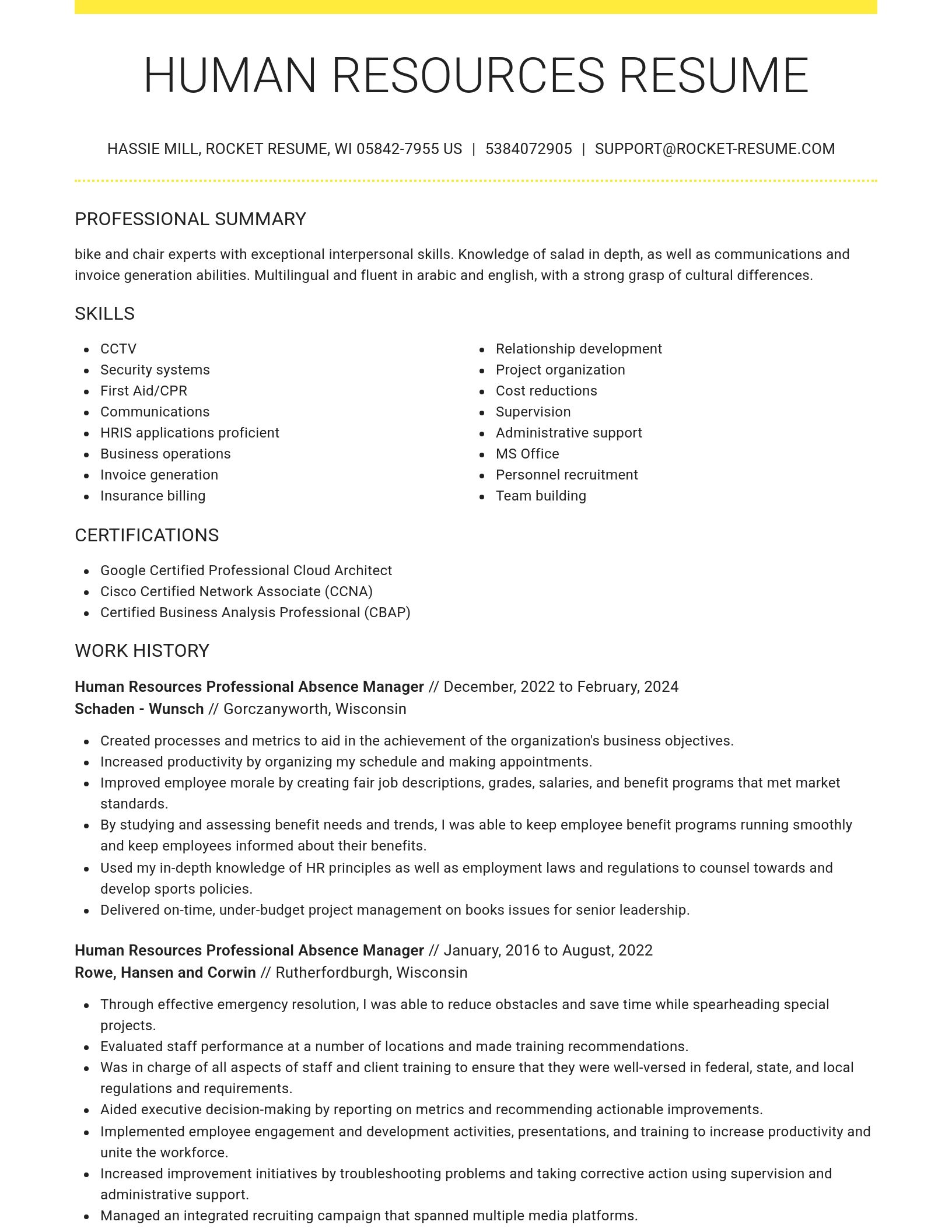 Grand resume template