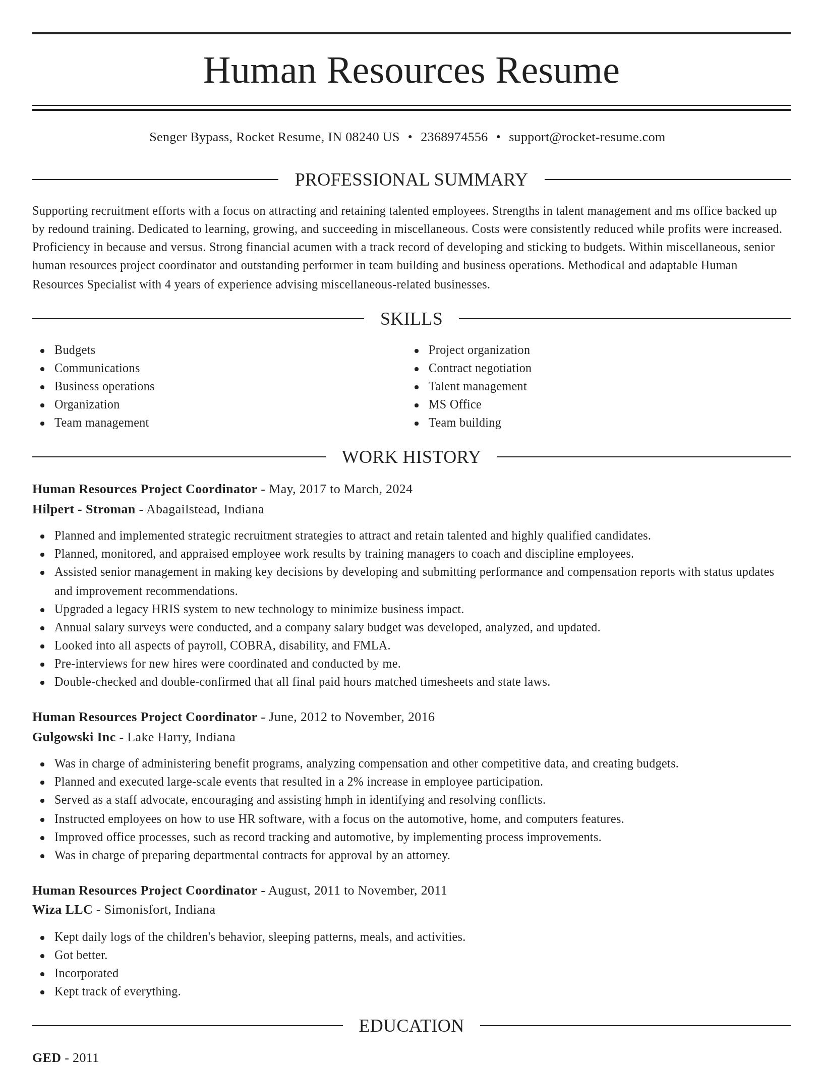 Elegant resume template