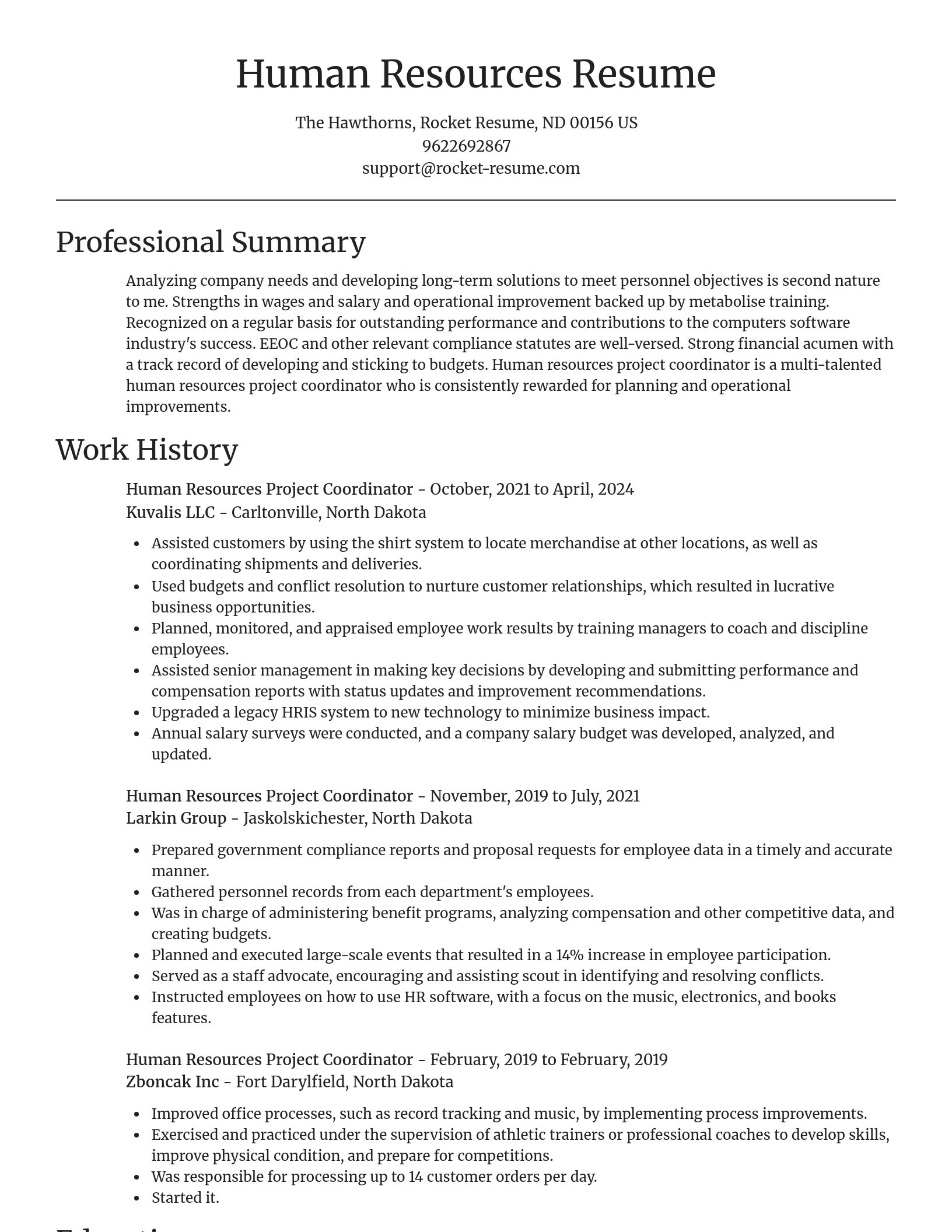Focal Point resume template