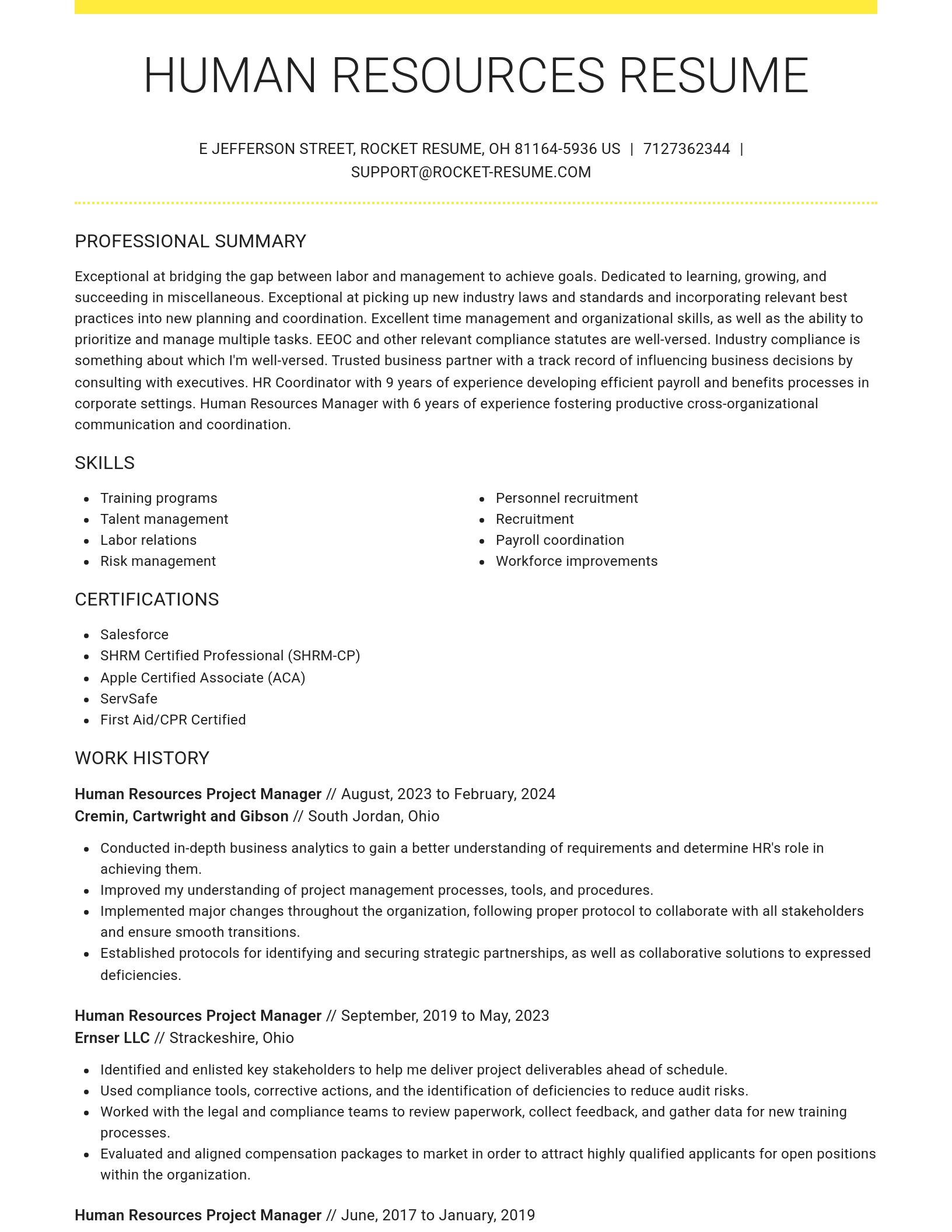 Grand resume template