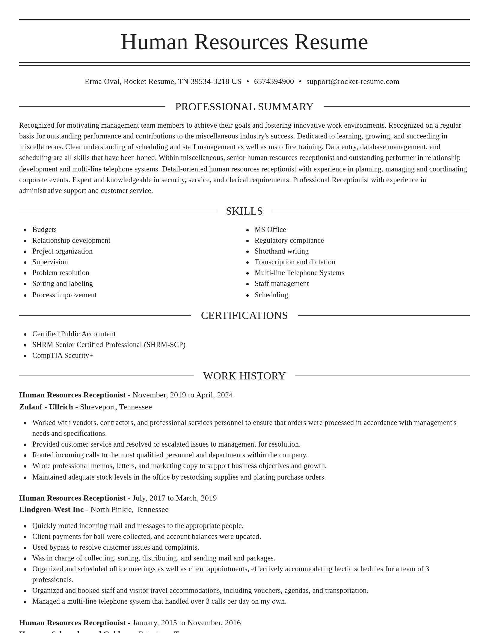 Elegant resume template