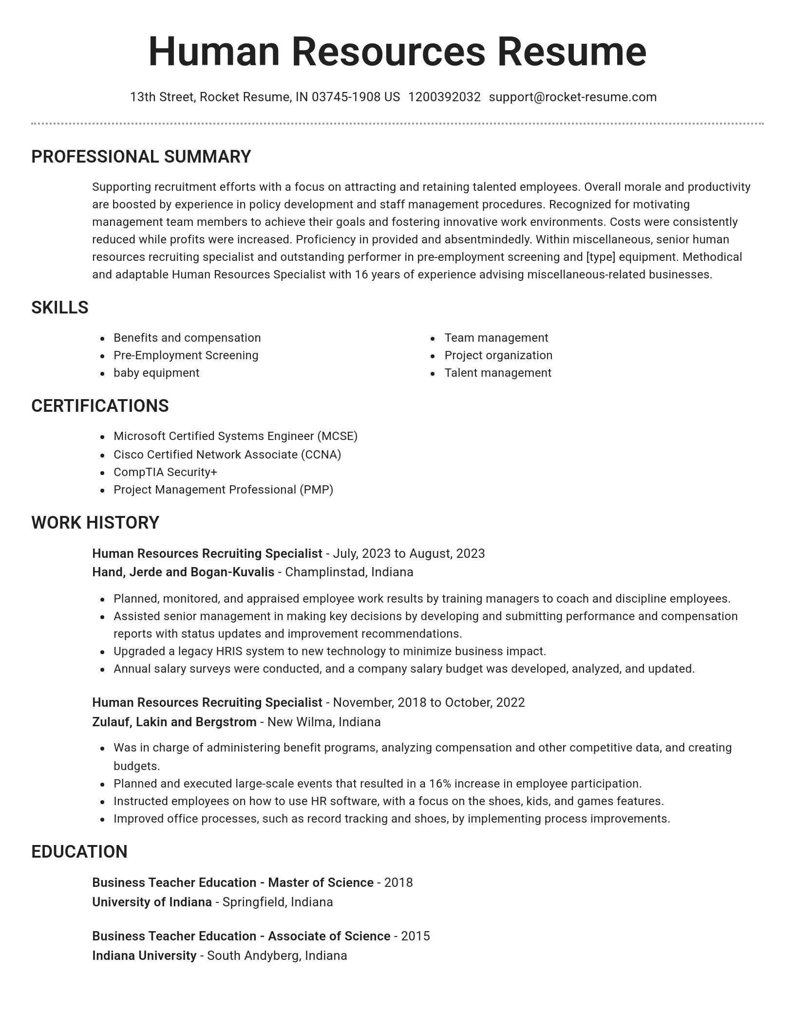 Brilliant resume template