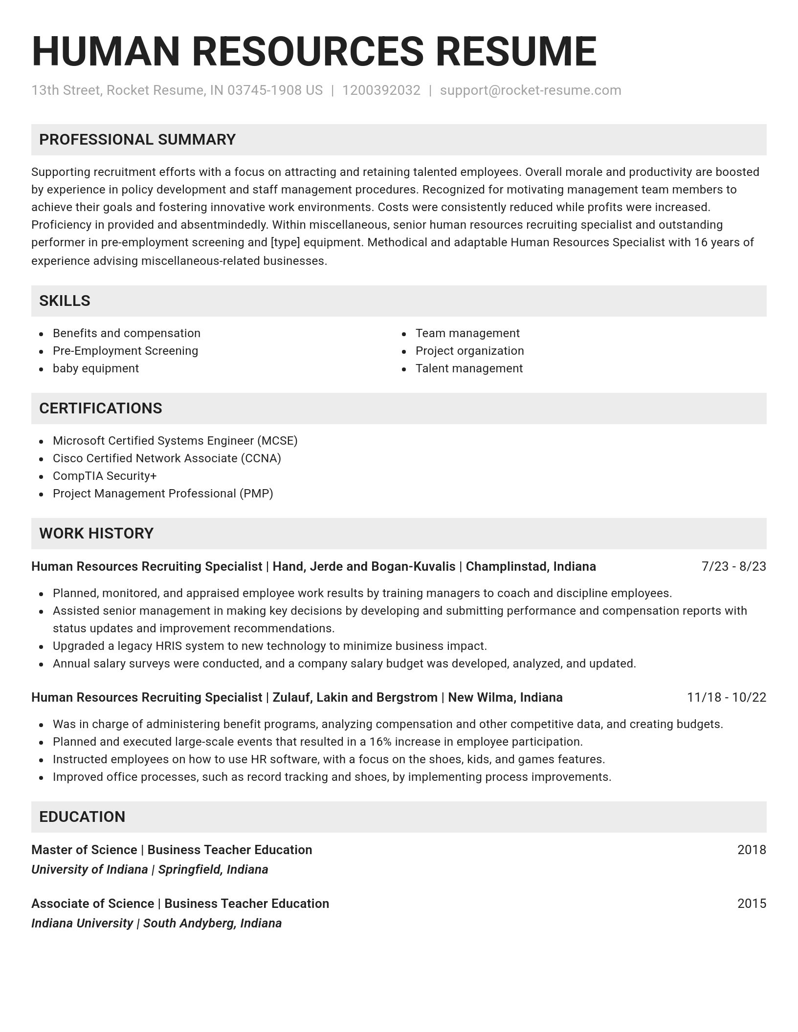 Genius resume template