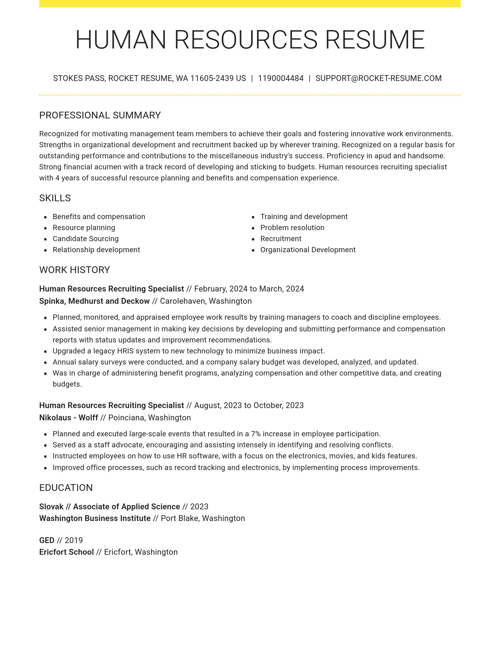 Grand resume template
