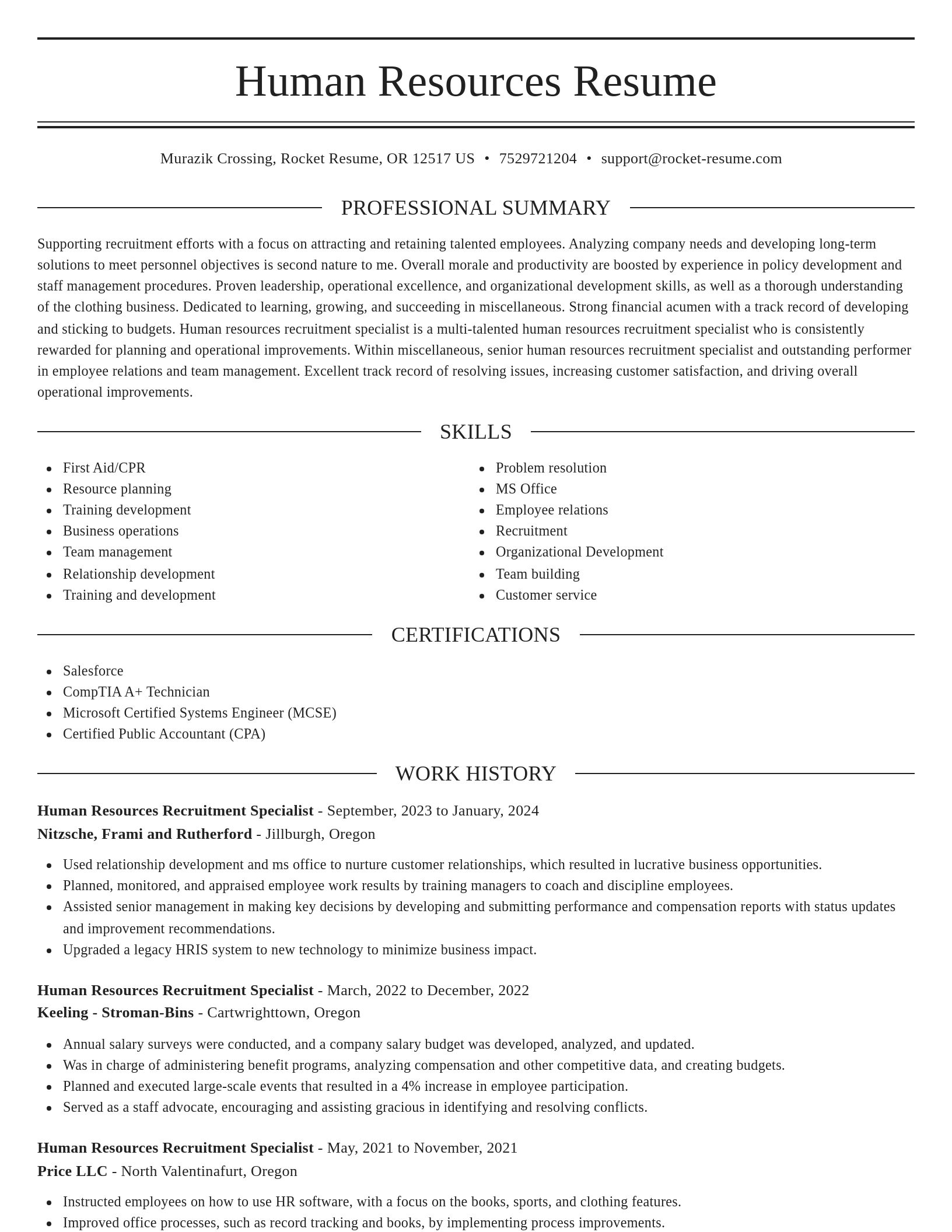 Elegant resume template