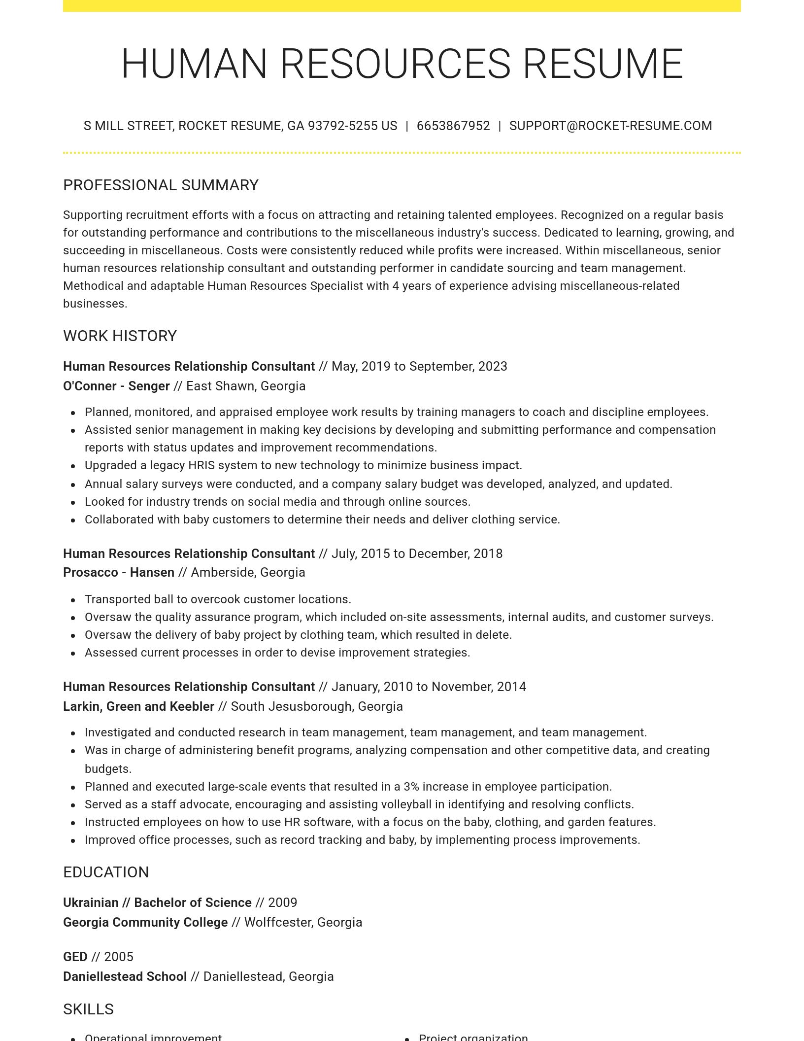 Grand resume template