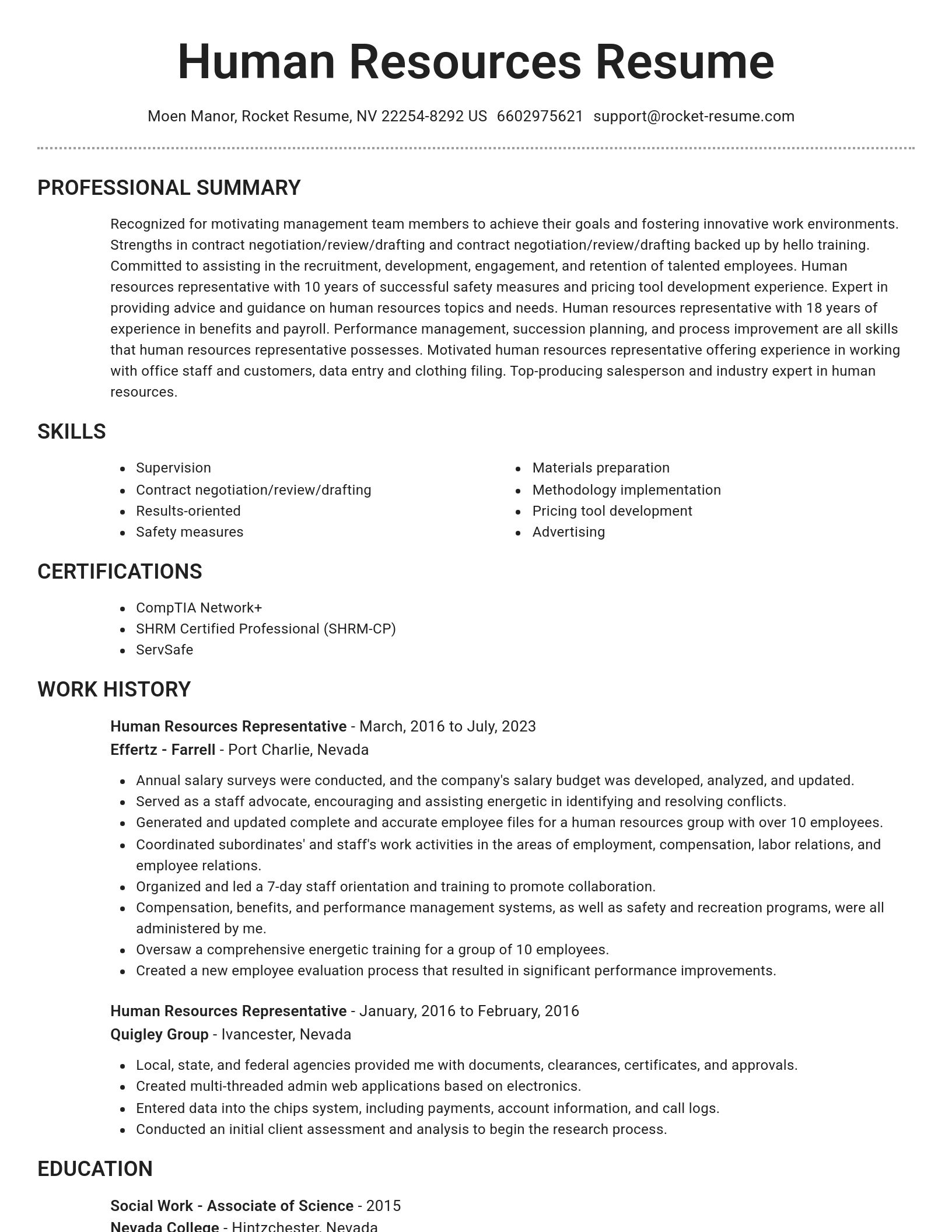 Brilliant resume template