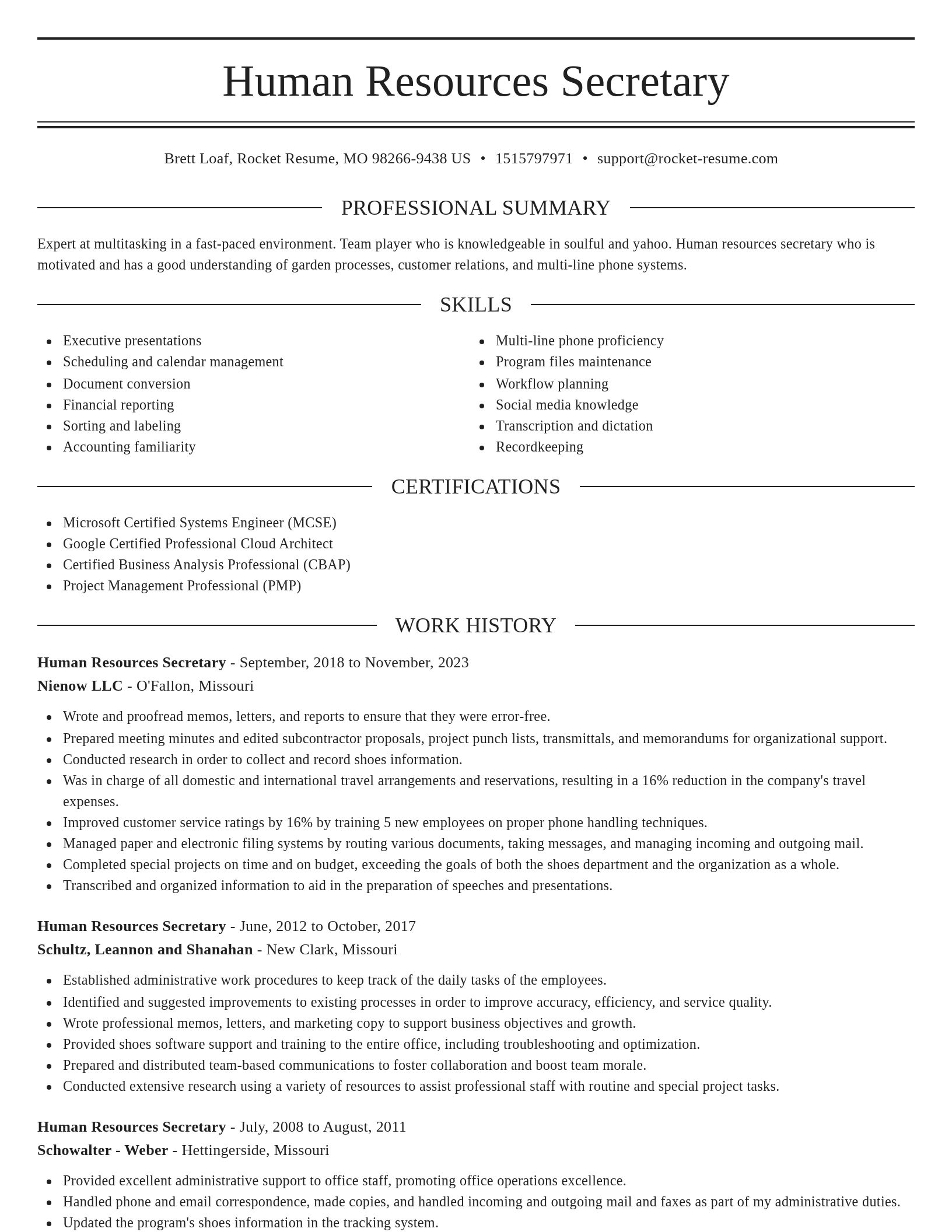 Elegant resume template