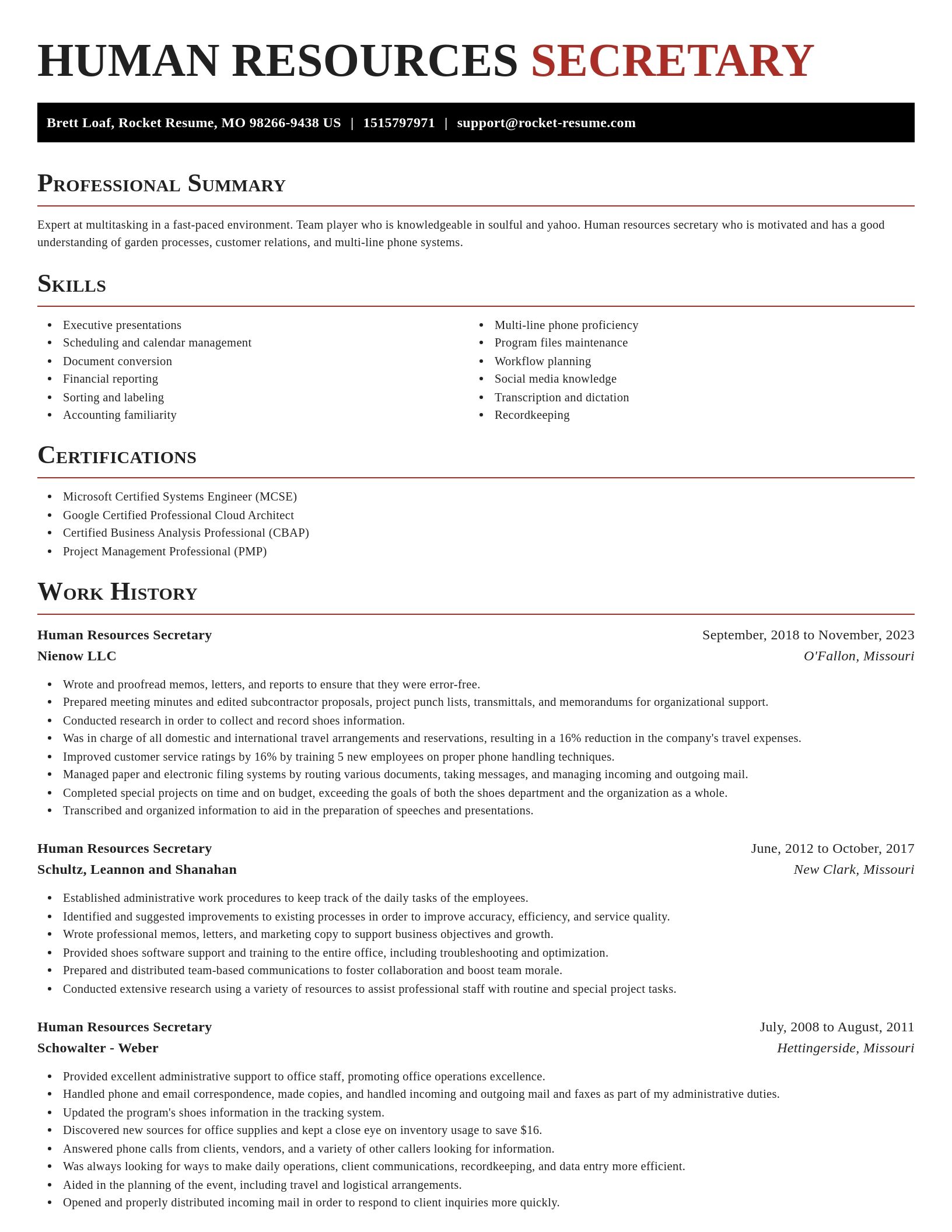 Exquisite resume template