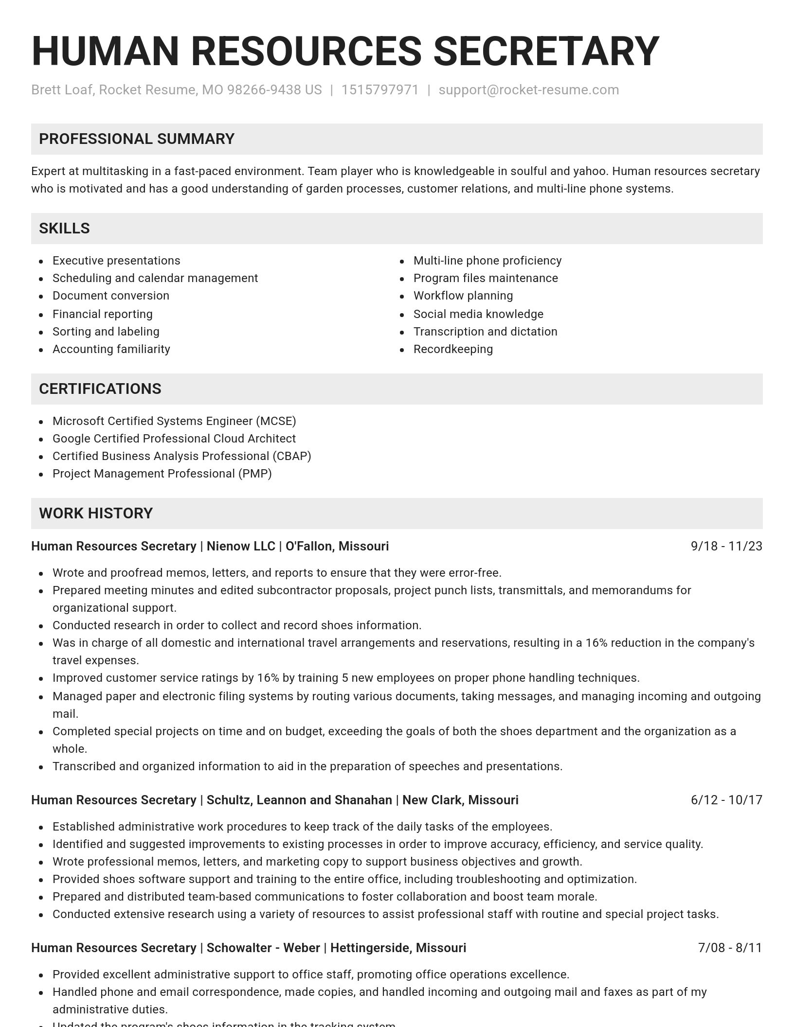 Genius resume template