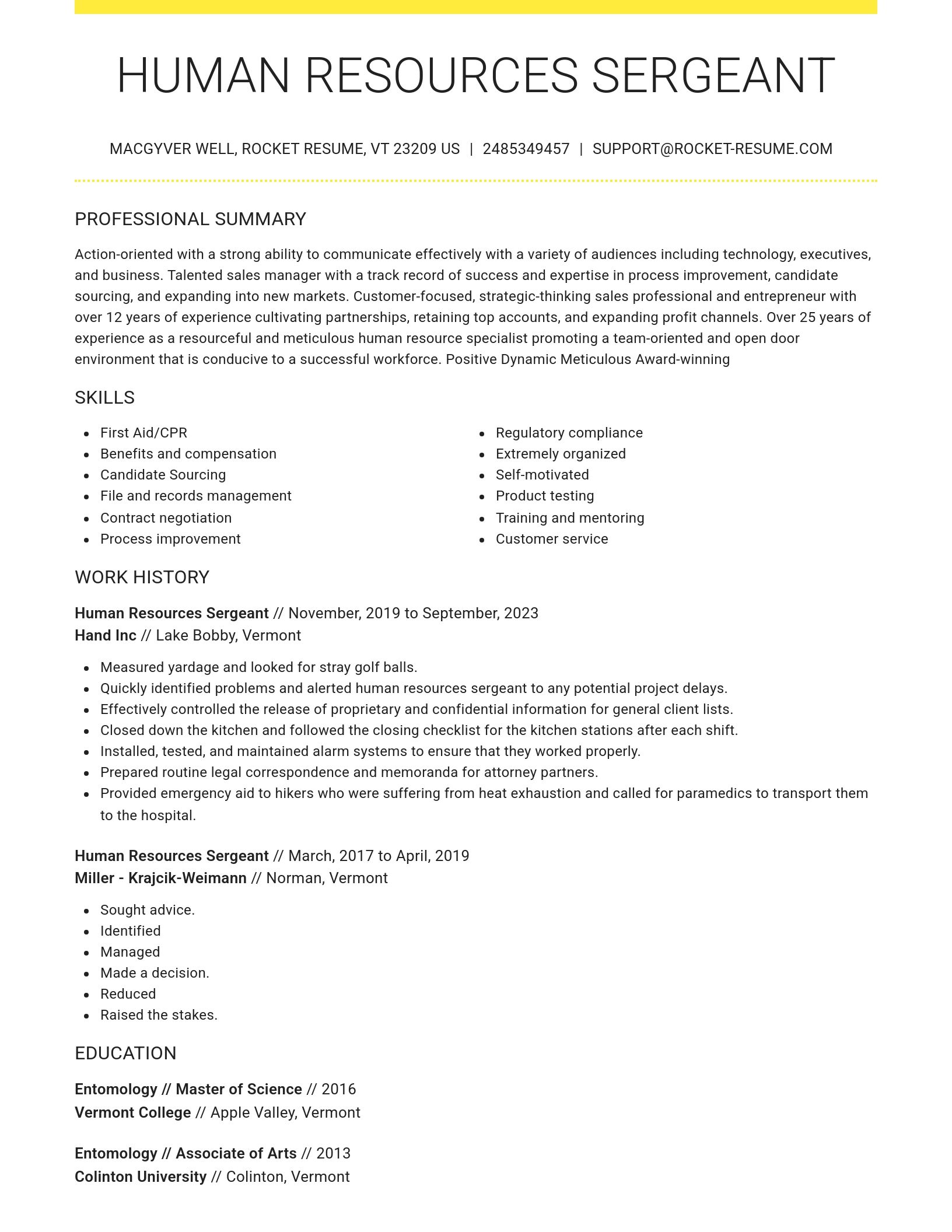 Grand resume template
