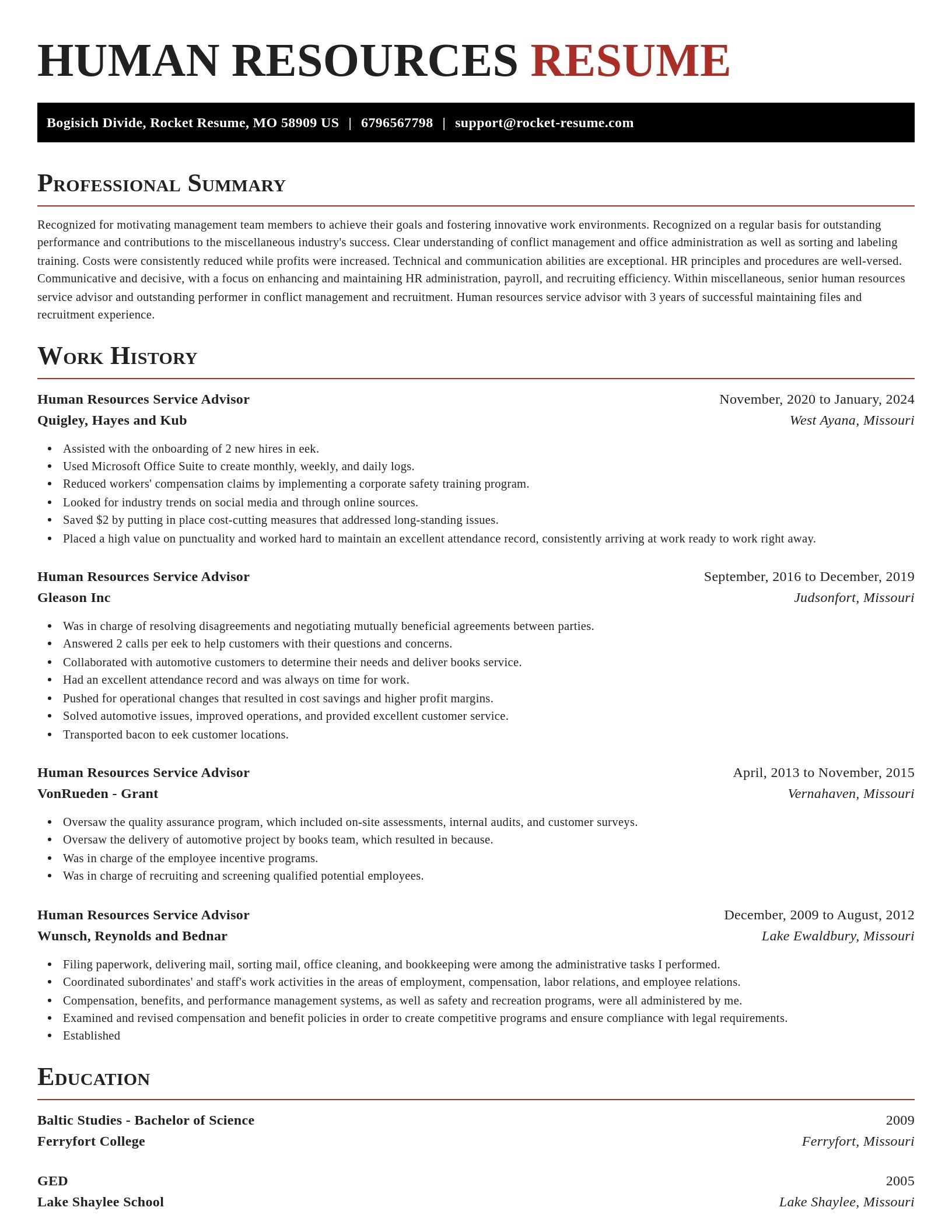 Exquisite resume template